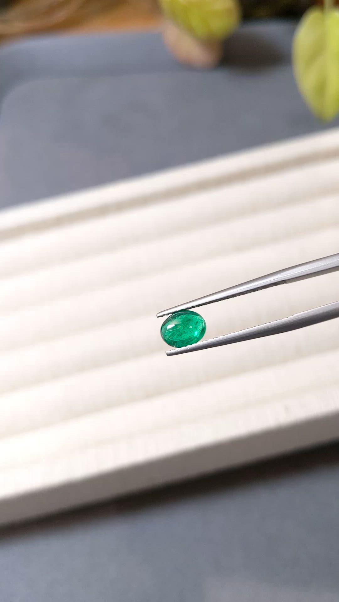 0.90 Ct. Cabochon Emerald from Afghanistan Size Video