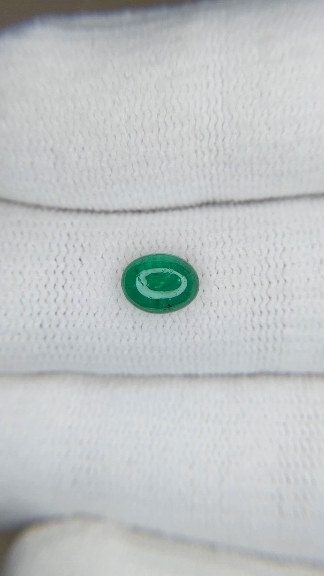 0.90 Ct. Cabochon Emerald from Afghanistan Size Video