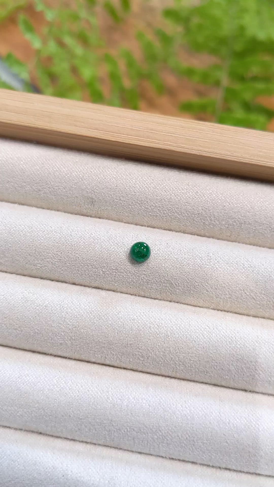 0.39 Ct. Cabochon Emerald from Afghanistan Size Video