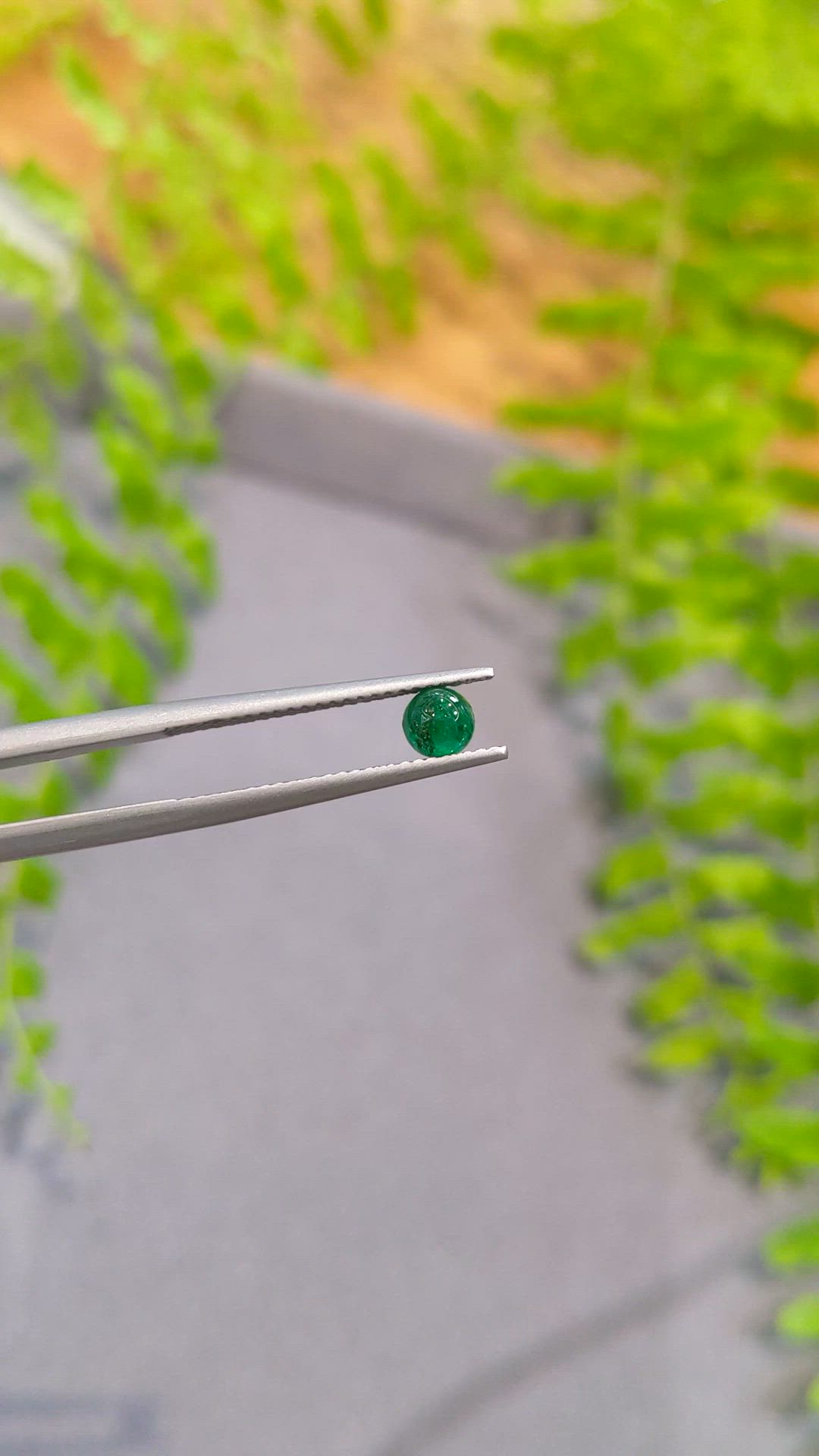 0.39 Ct. Cabochon Emerald from Afghanistan Size Video