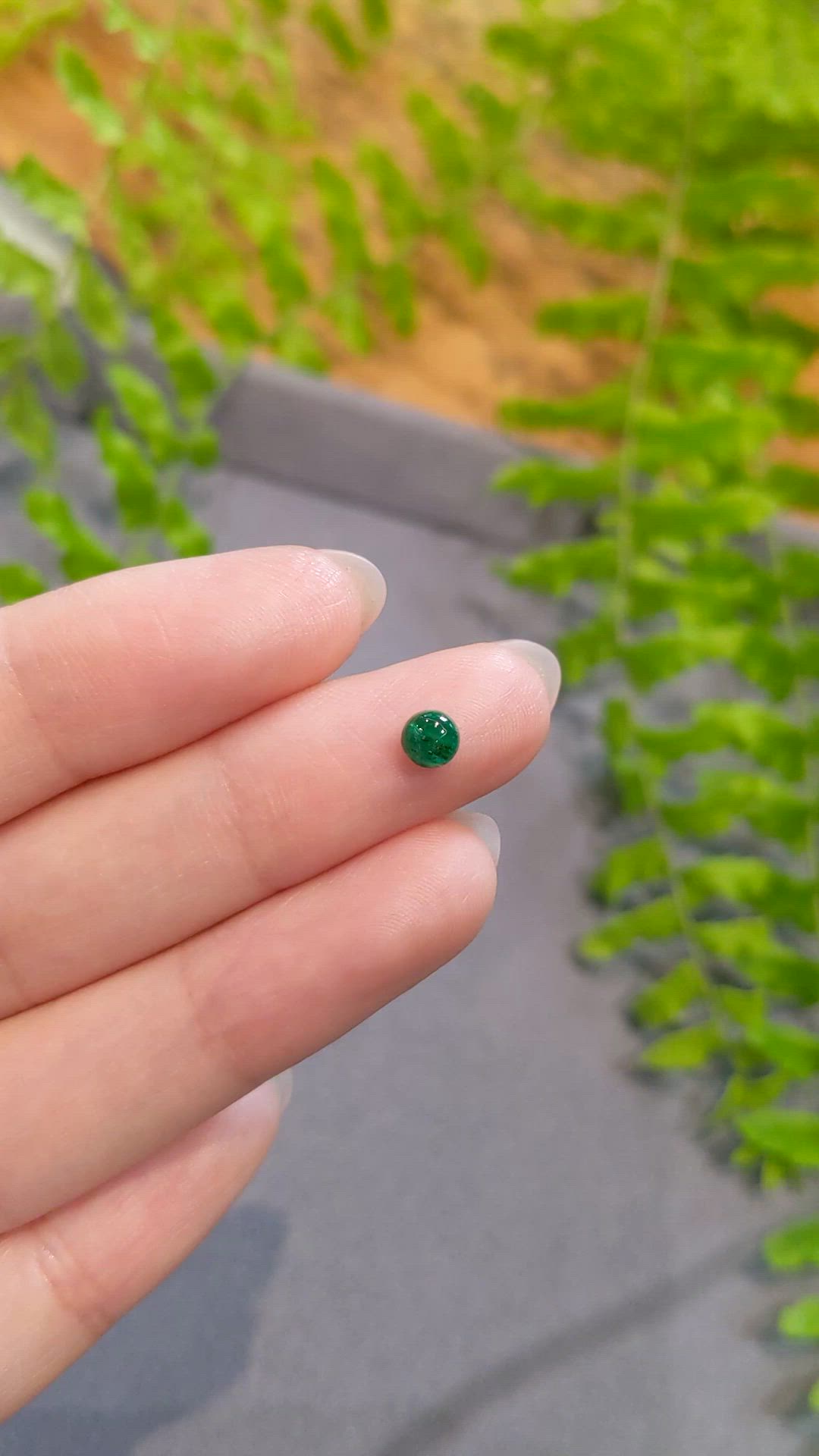 0.39 Ct. Cabochon Emerald from Afghanistan Size Video