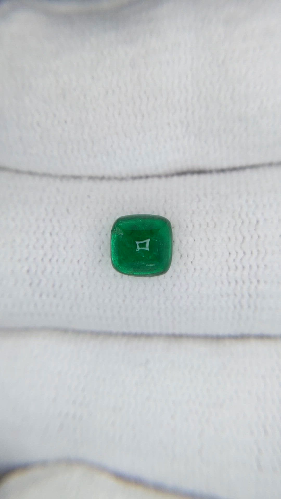 1.24 Ct. Cabochon Emerald from Afghanistan Size Video
