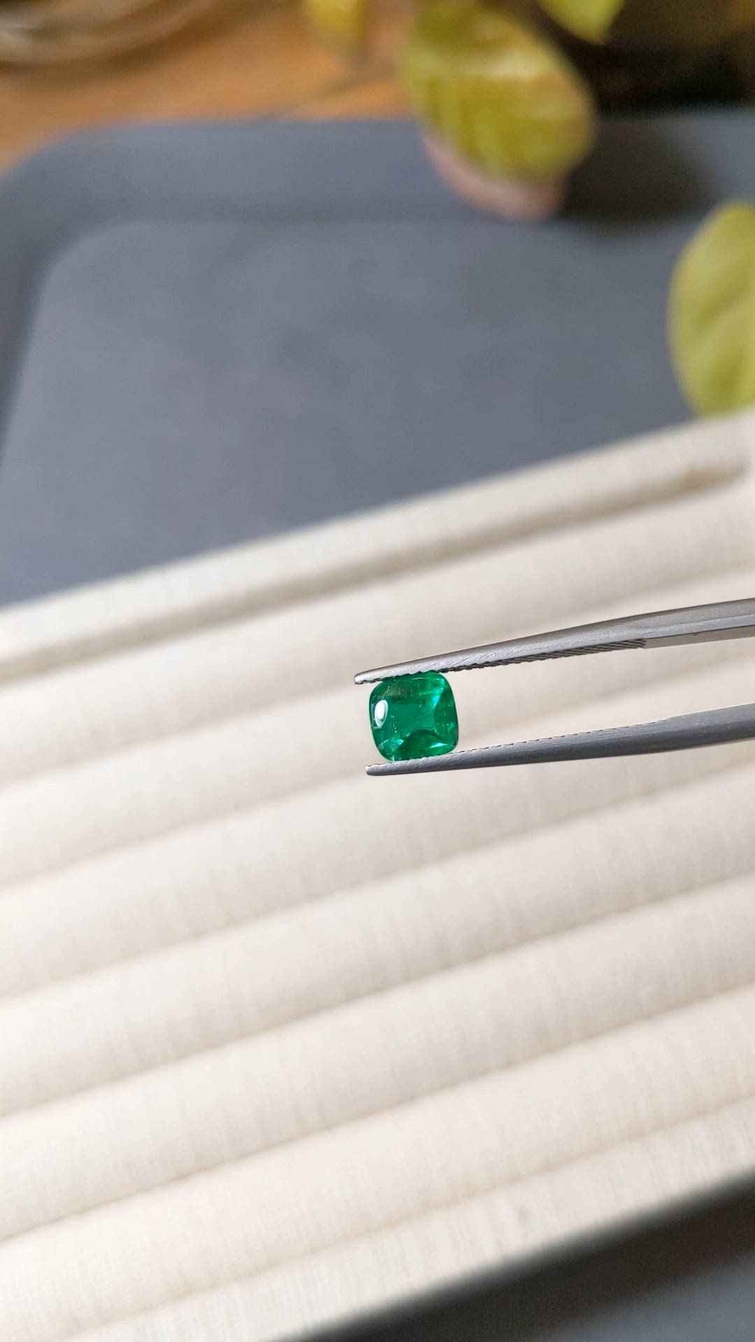 1.24 Ct. Cabochon Emerald from Afghanistan Size Video