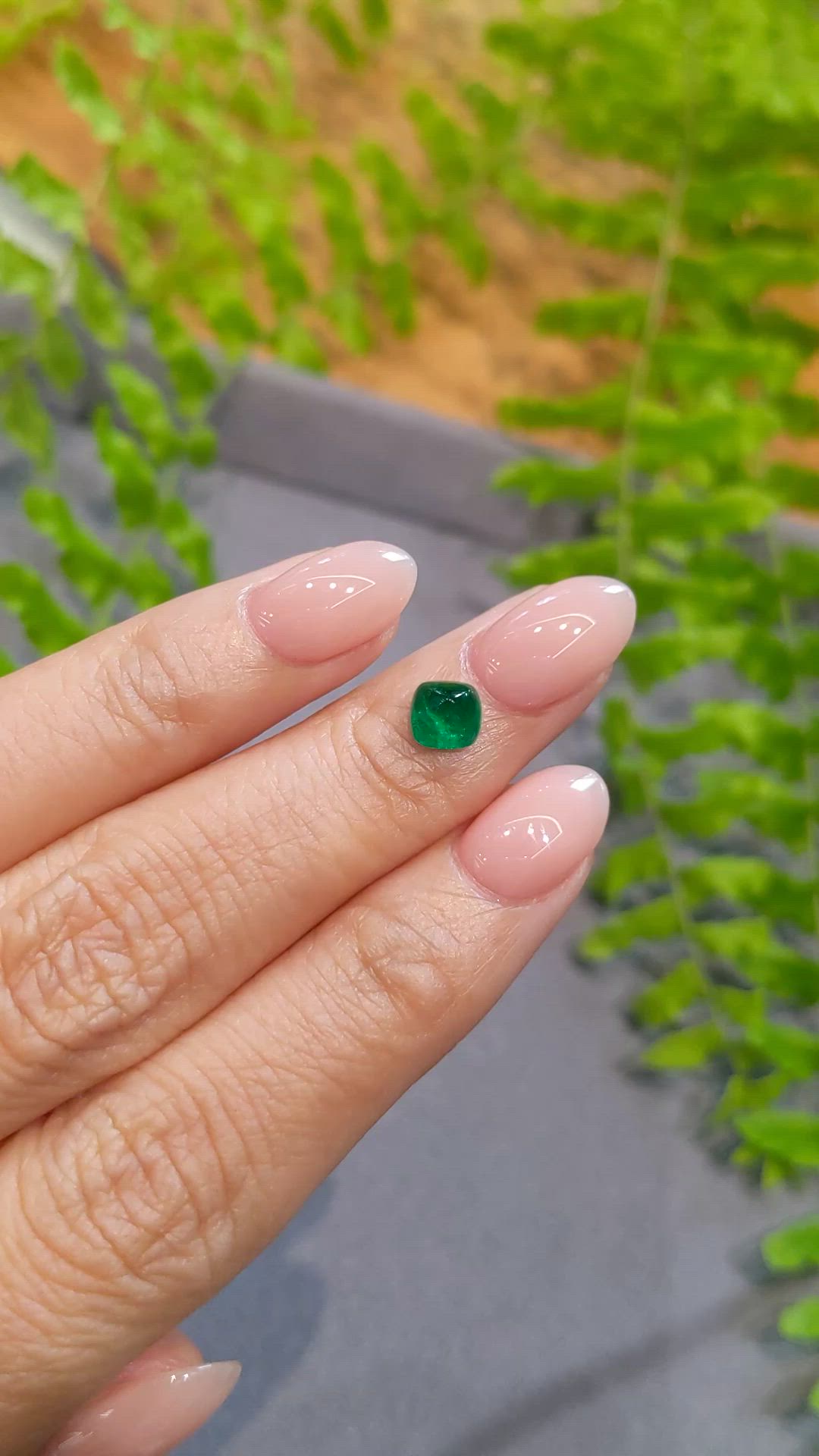0.94 Ct. Cabochon Emerald from Afghanistan Size Video
