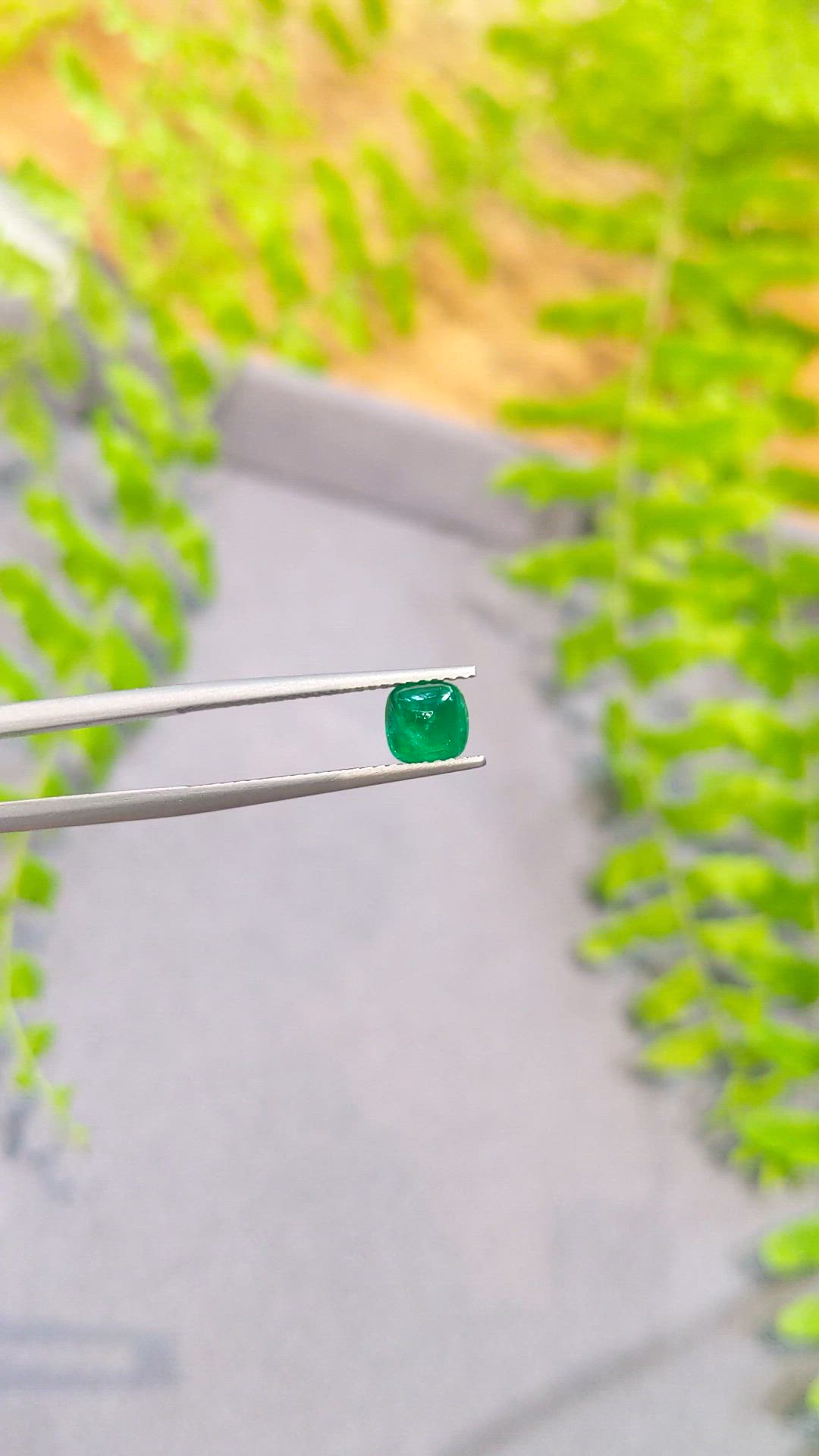 0.94 Ct. Cabochon Emerald from Afghanistan Size Video