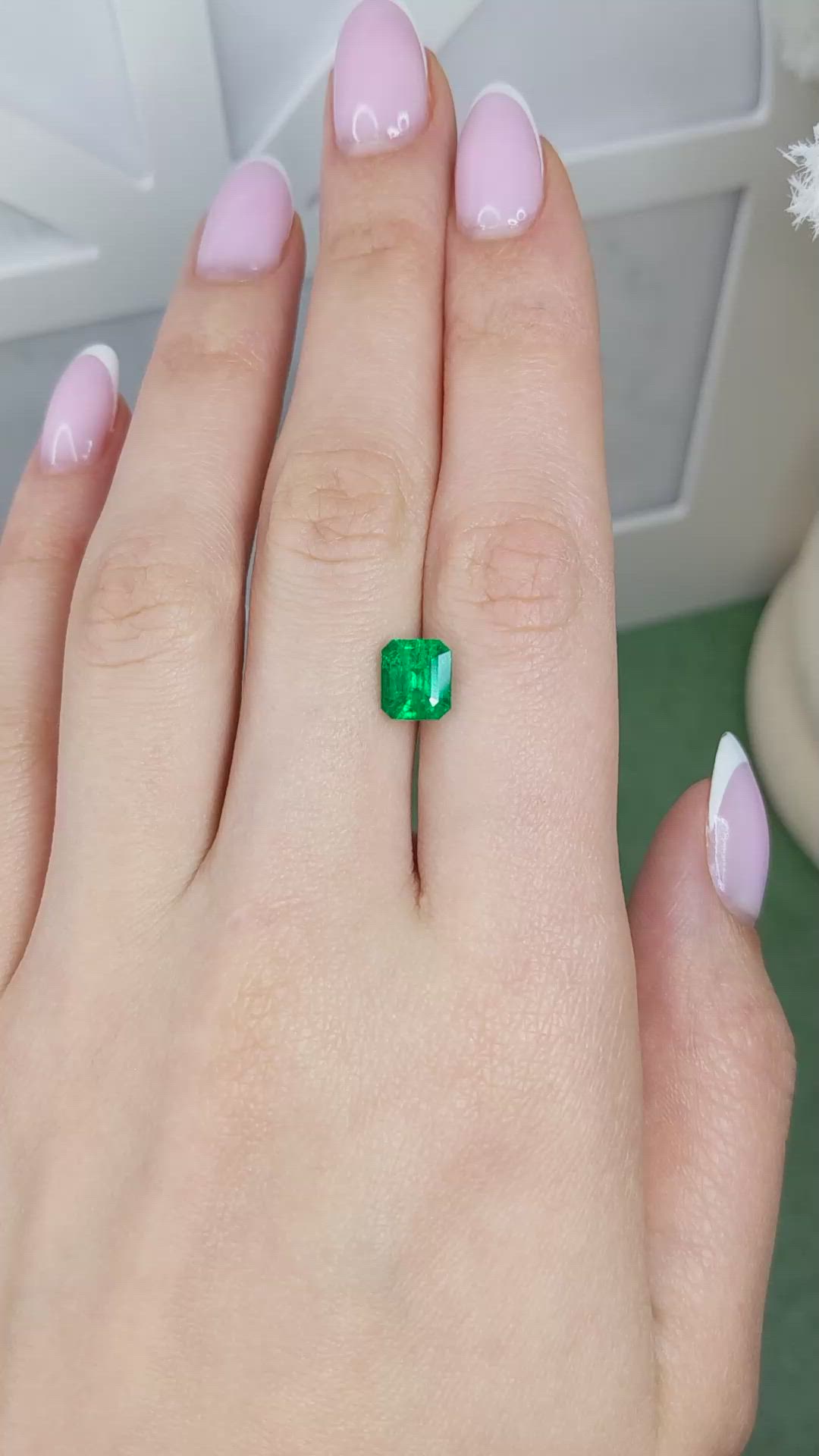 4.06 Ct. Emerald from Zambia Size Video
