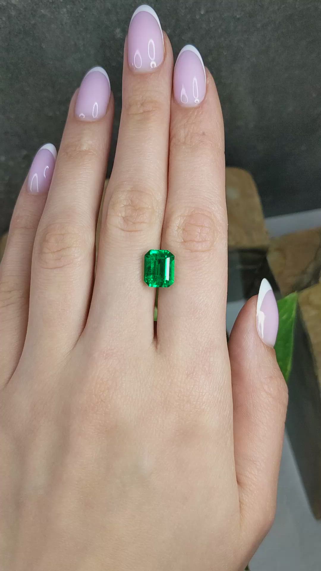 4.06 Ct. Emerald from Zambia Size Video