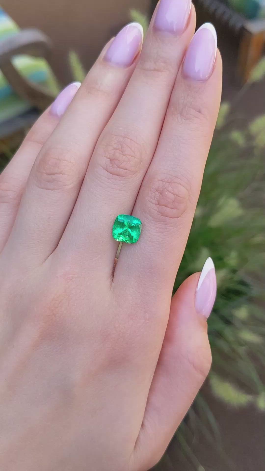 2.67 Ct. Emerald from Colombia Size Video