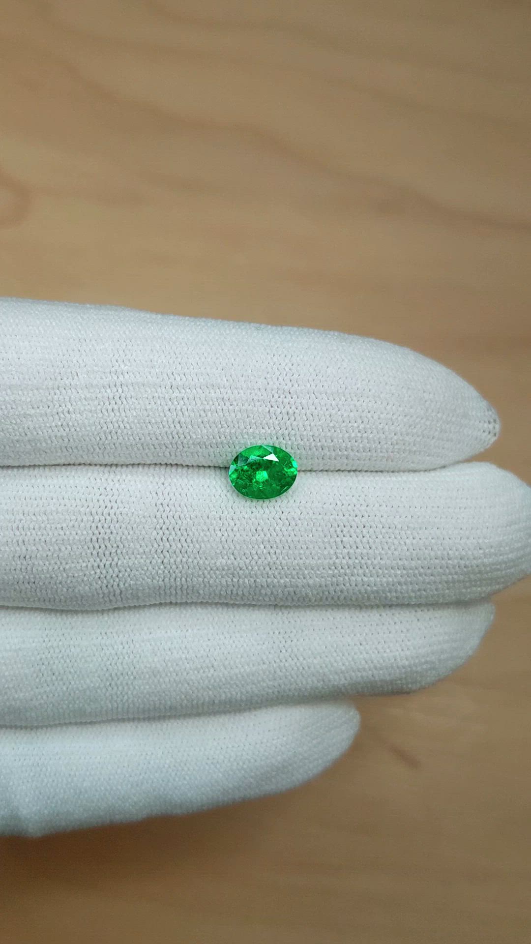 1.25 Ct. Emerald from Colombia Size Video