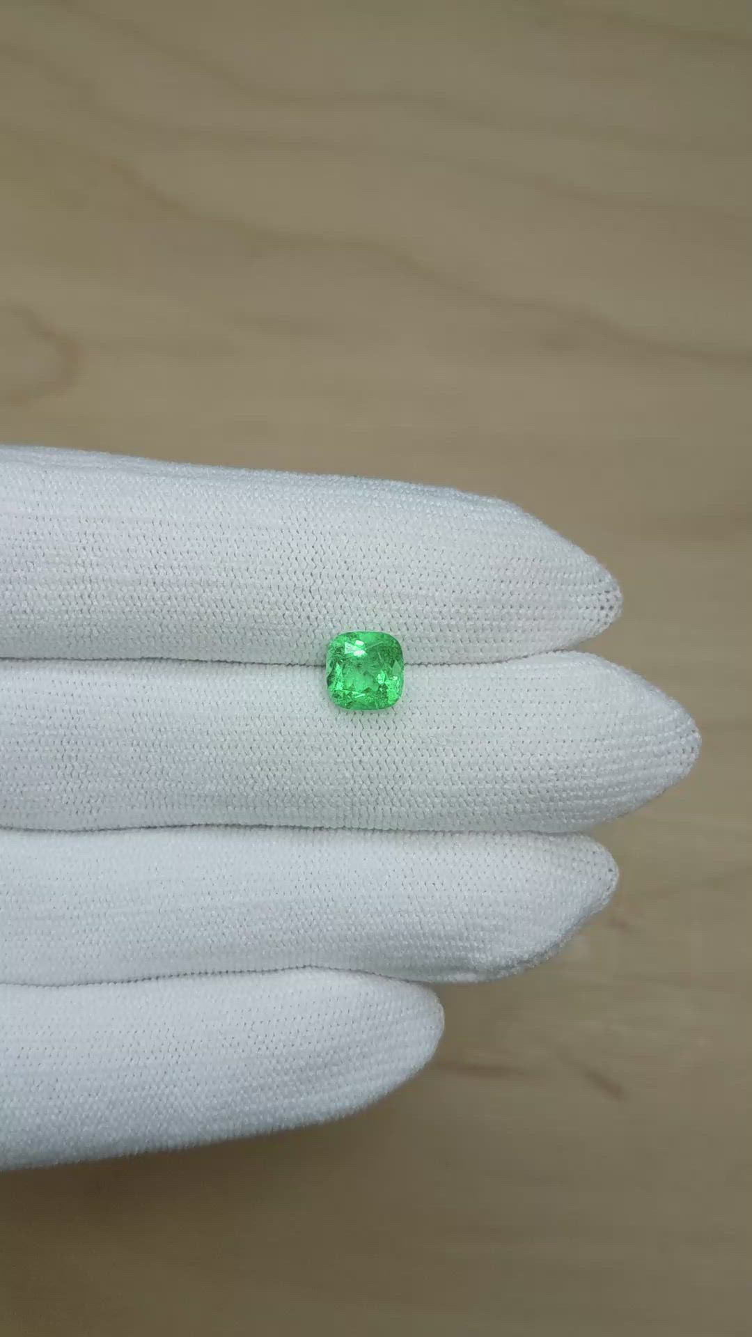 1.55 Ct. Emerald from Colombia Size Video