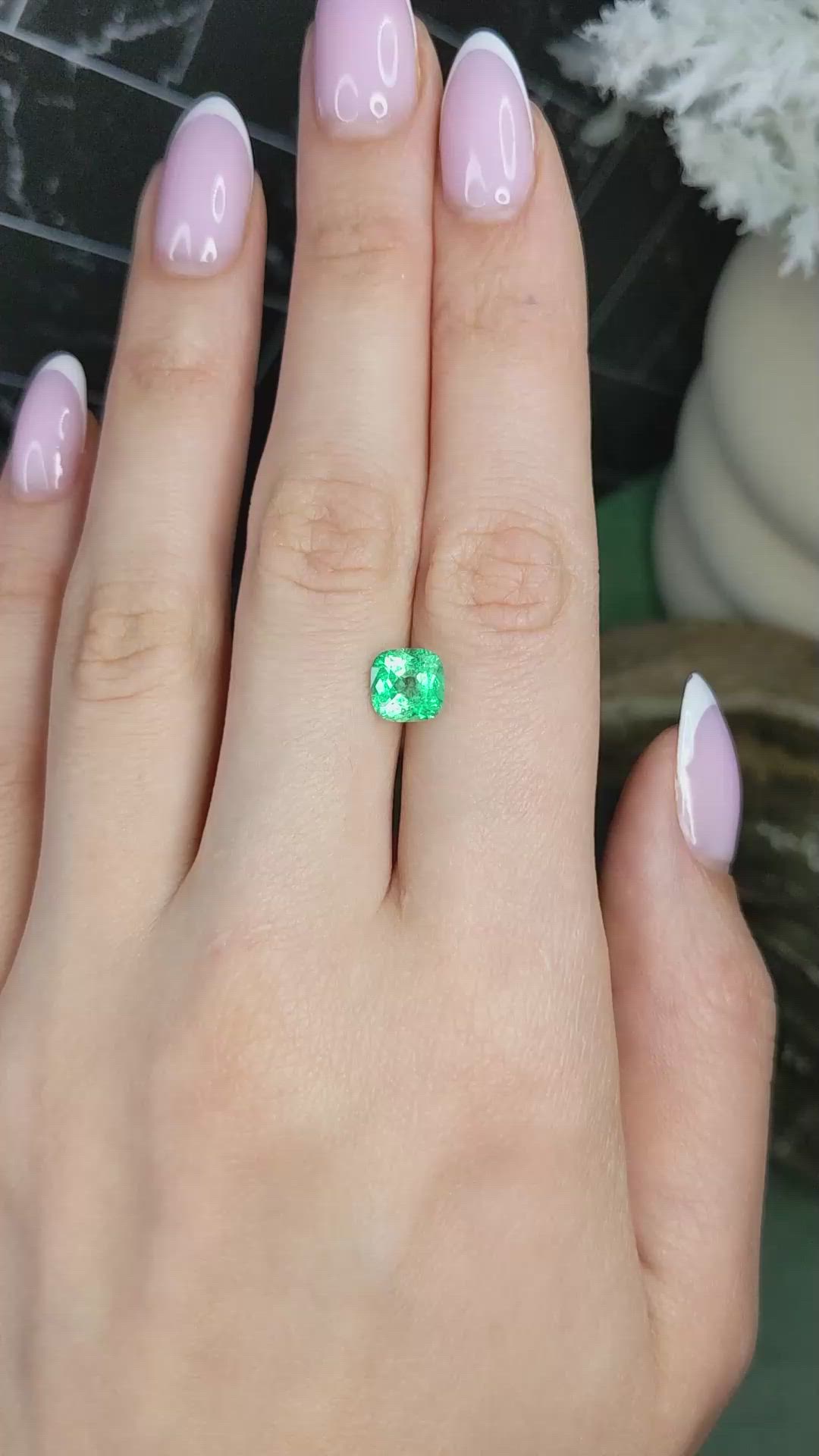 1.55 Ct. Emerald from Colombia Size Video