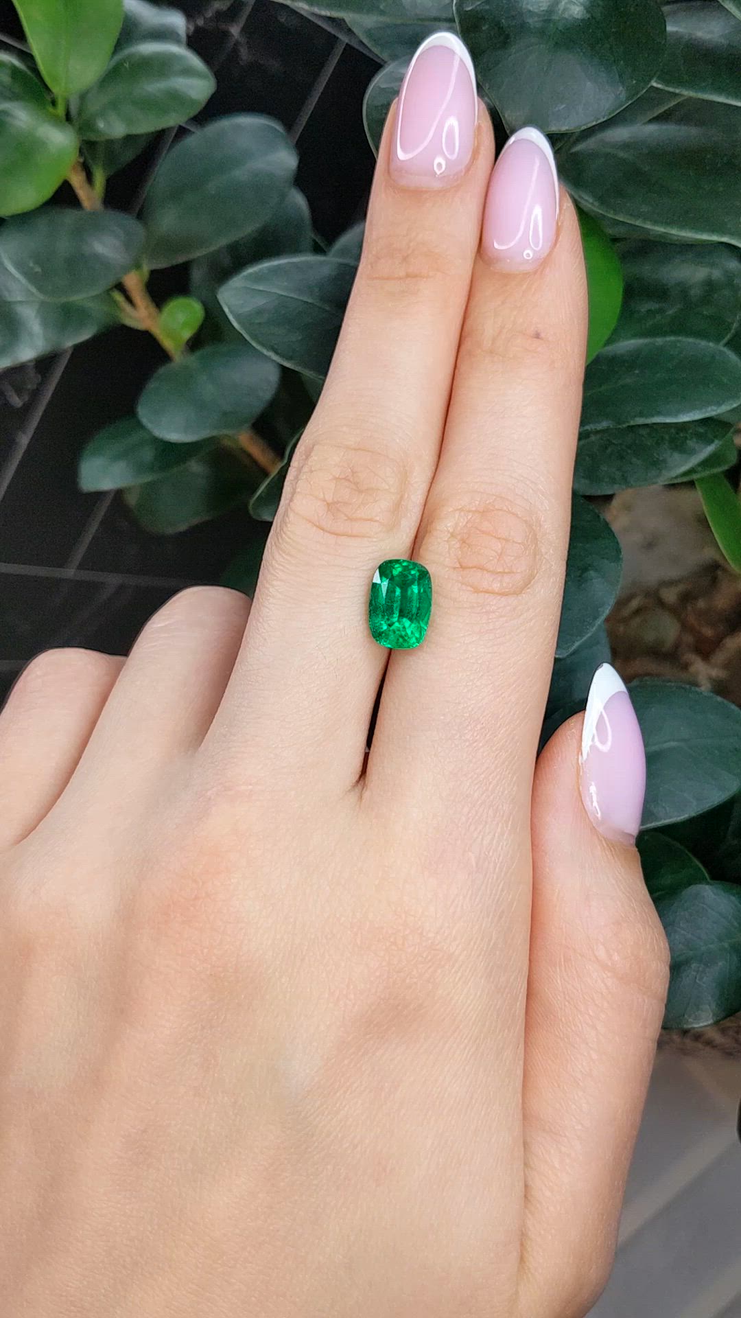 3.26 Ct. Emerald from Zambia Size Video