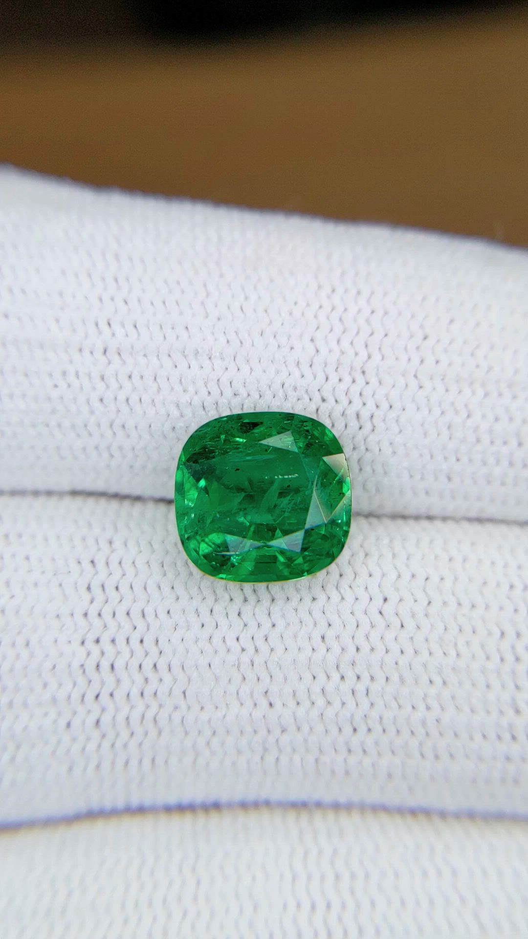 3.47 Ct. Emerald from Zambia Size Video