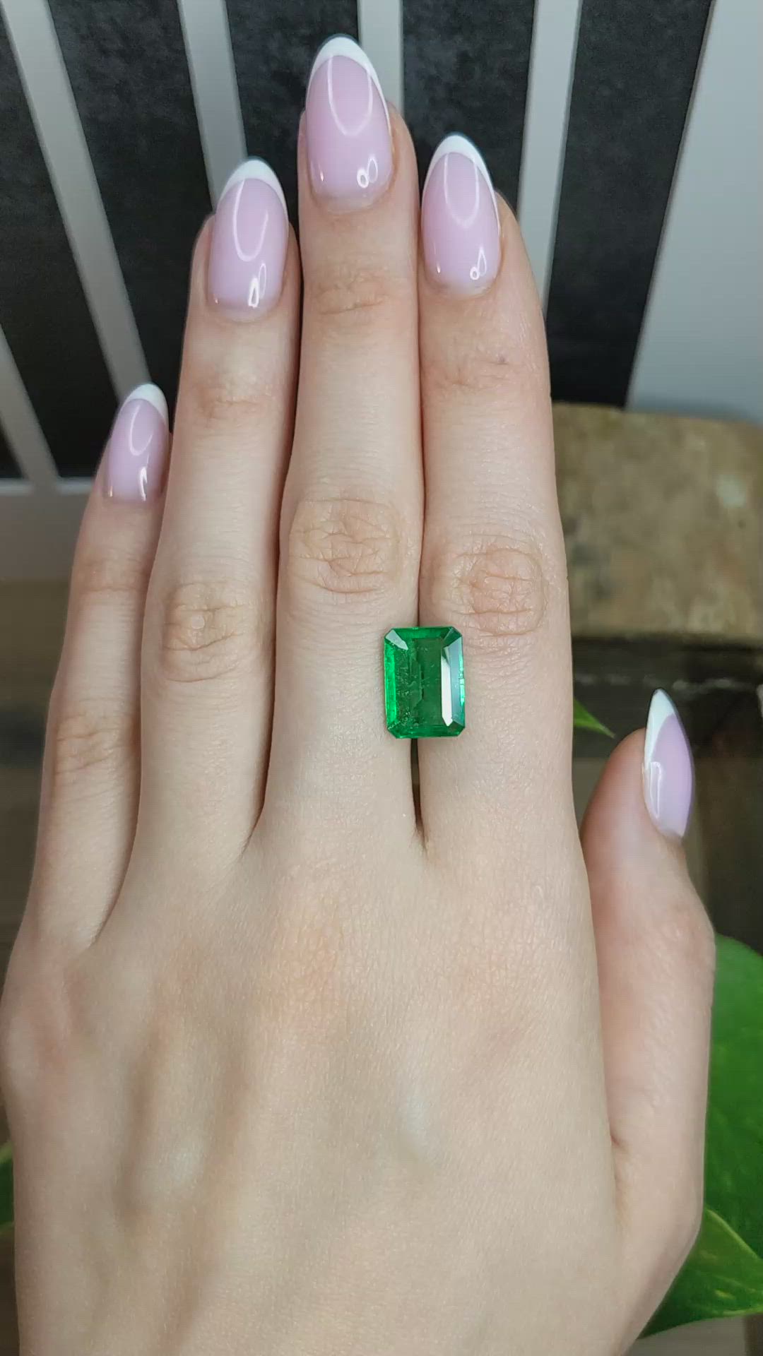 5.58 Ct. Emerald from Zambia Size Video