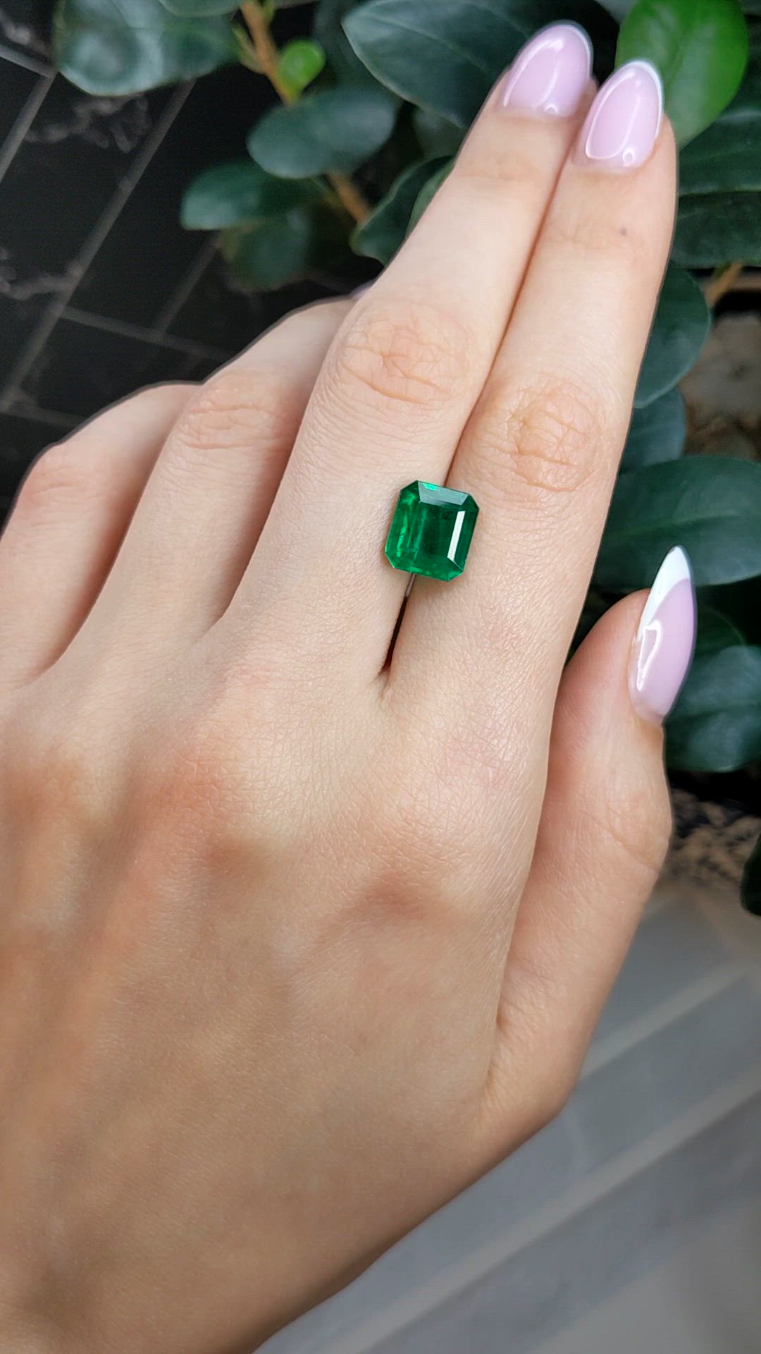 4.09 Ct. Emerald from Zambia Size Video