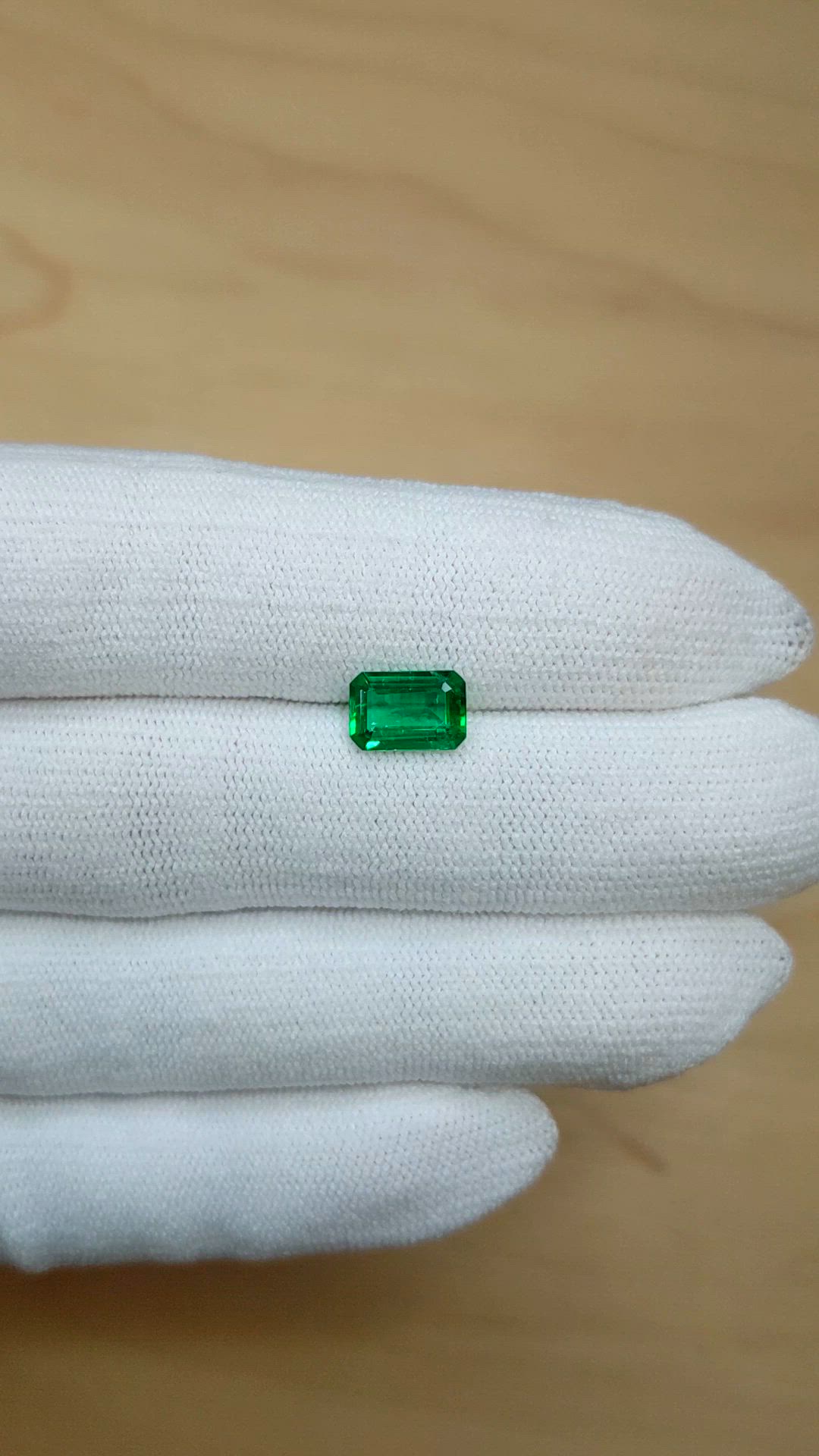 1.40 Ct. Emerald from Zambia Size Video