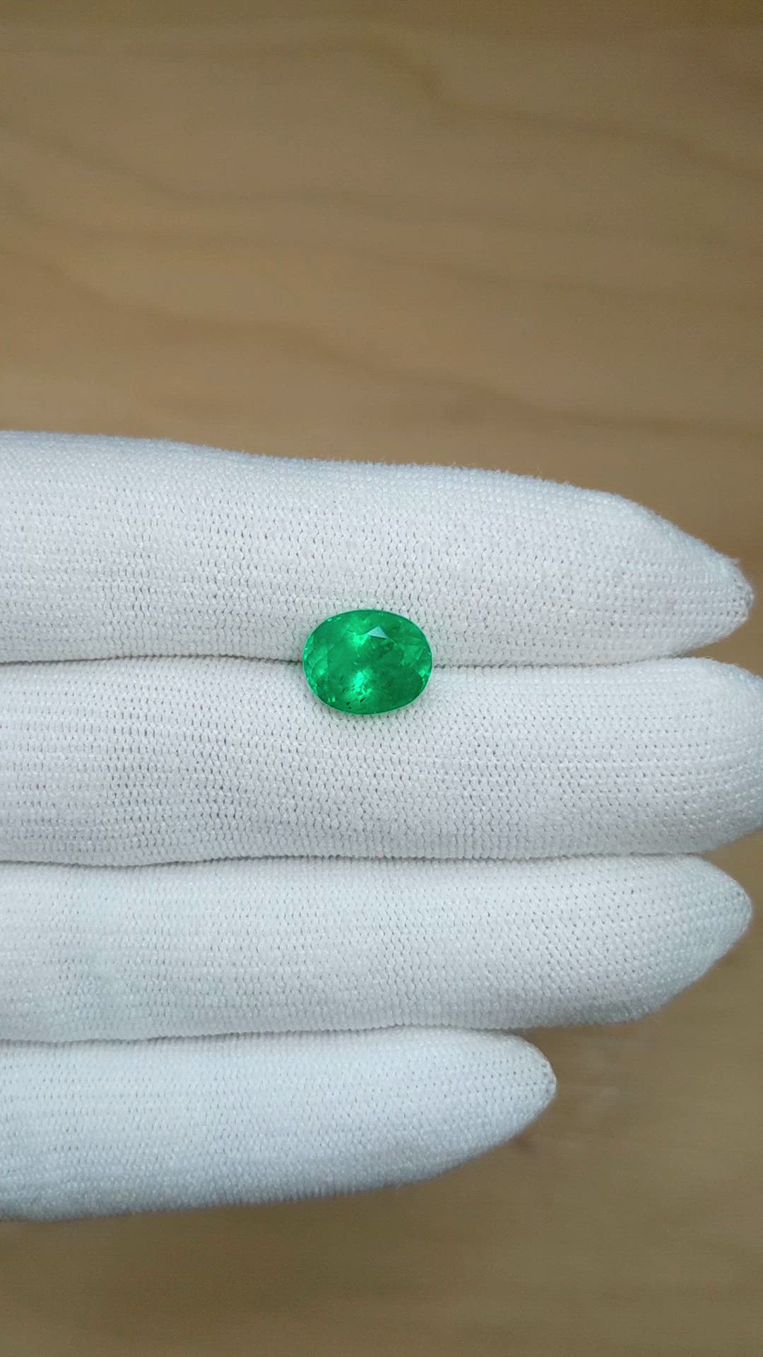 3.30 Ct. Emerald from Colombia Size Video