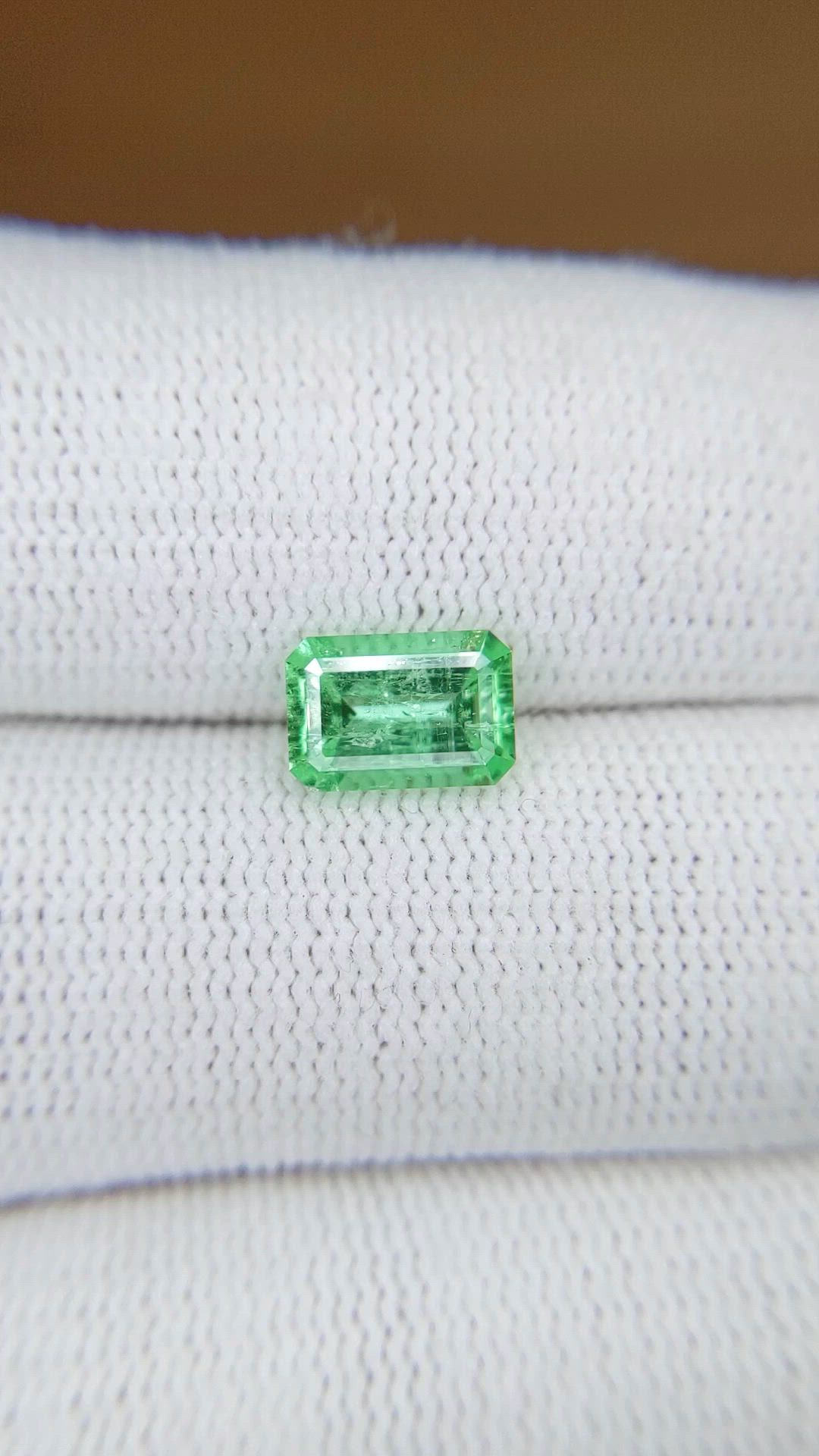 1.25 Ct. Emerald from Colombia Size Video