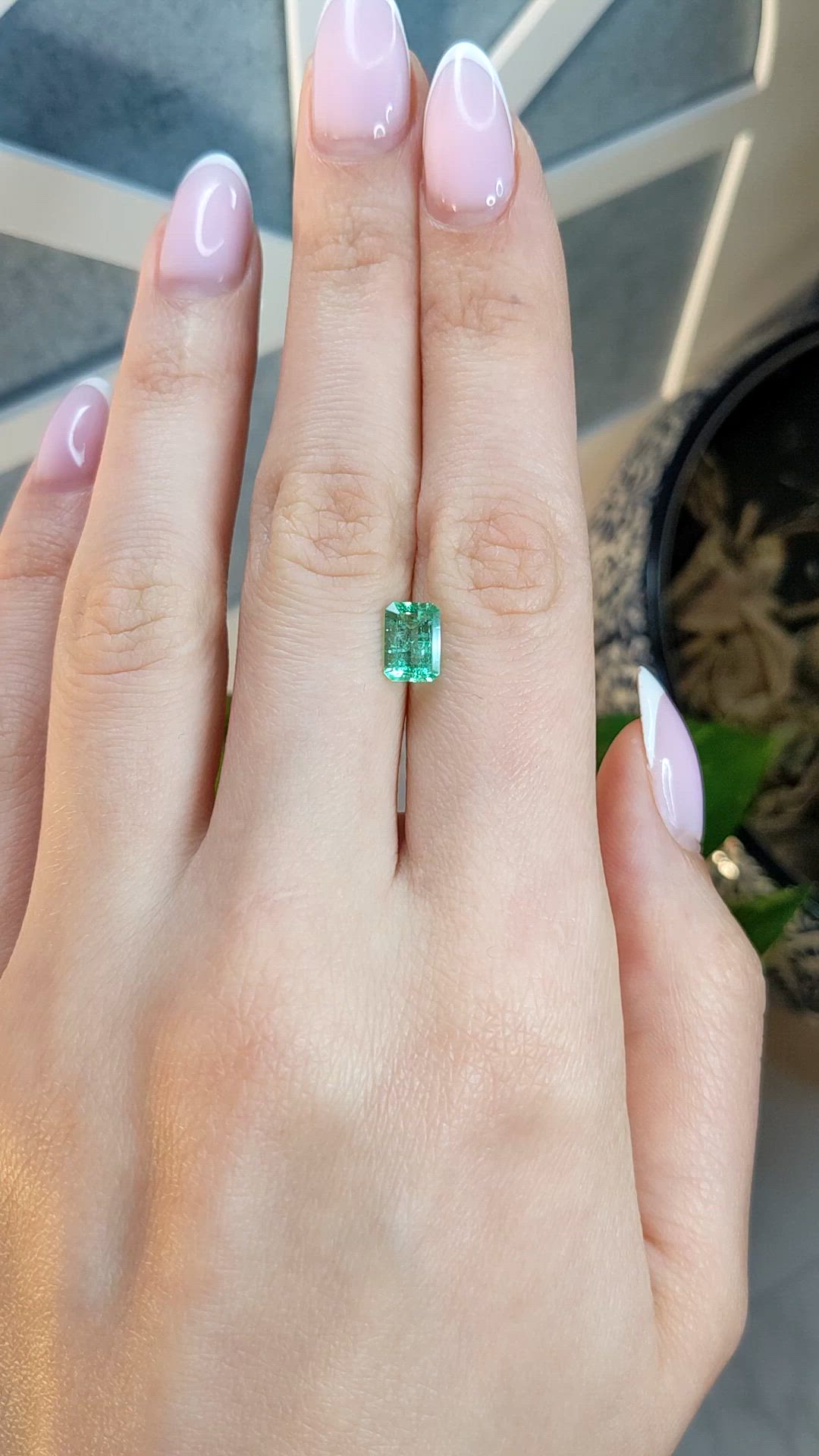 1.25 Ct. Emerald from Colombia Size Video