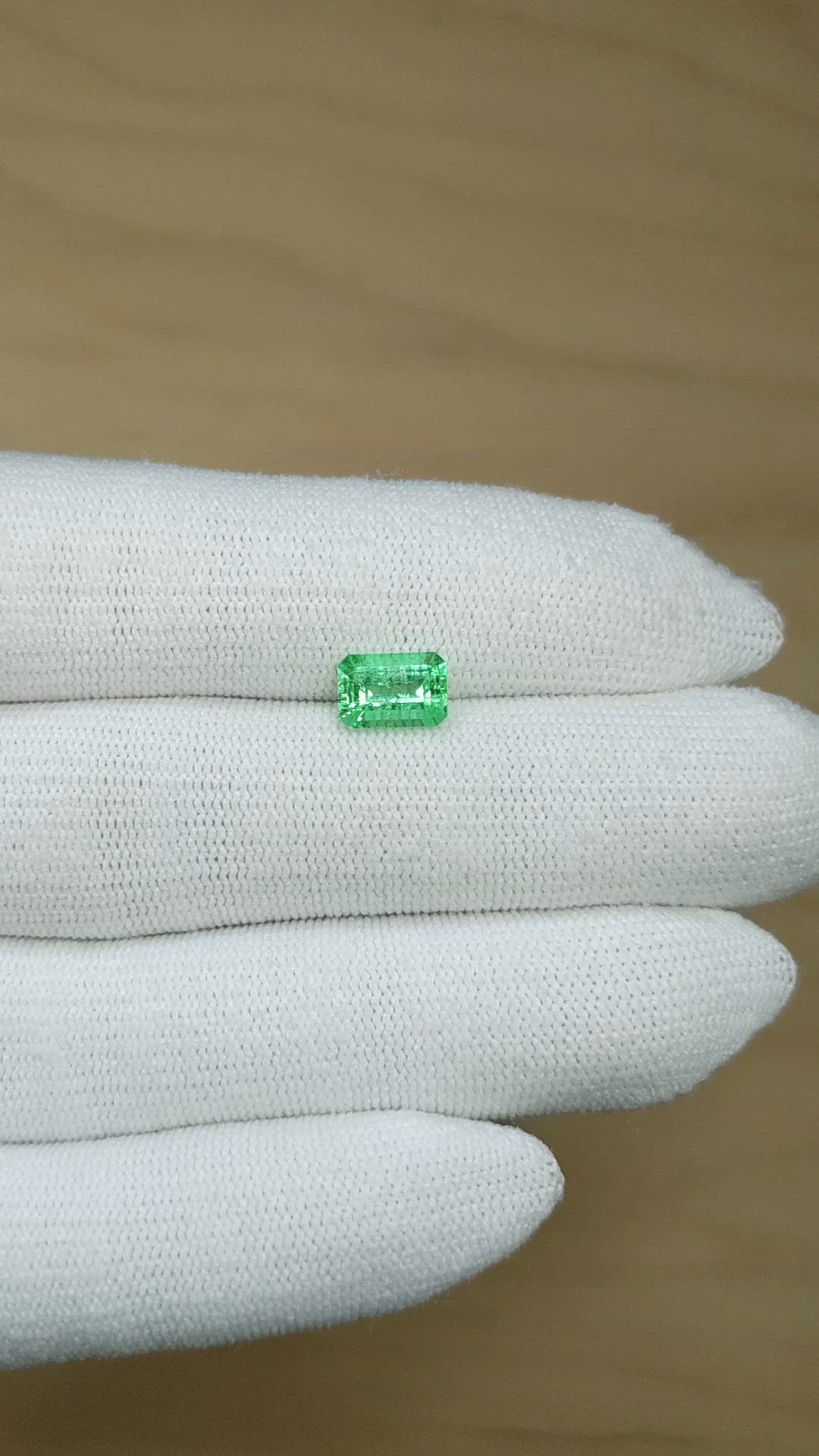 1.25 Ct. Emerald from Colombia Size Video