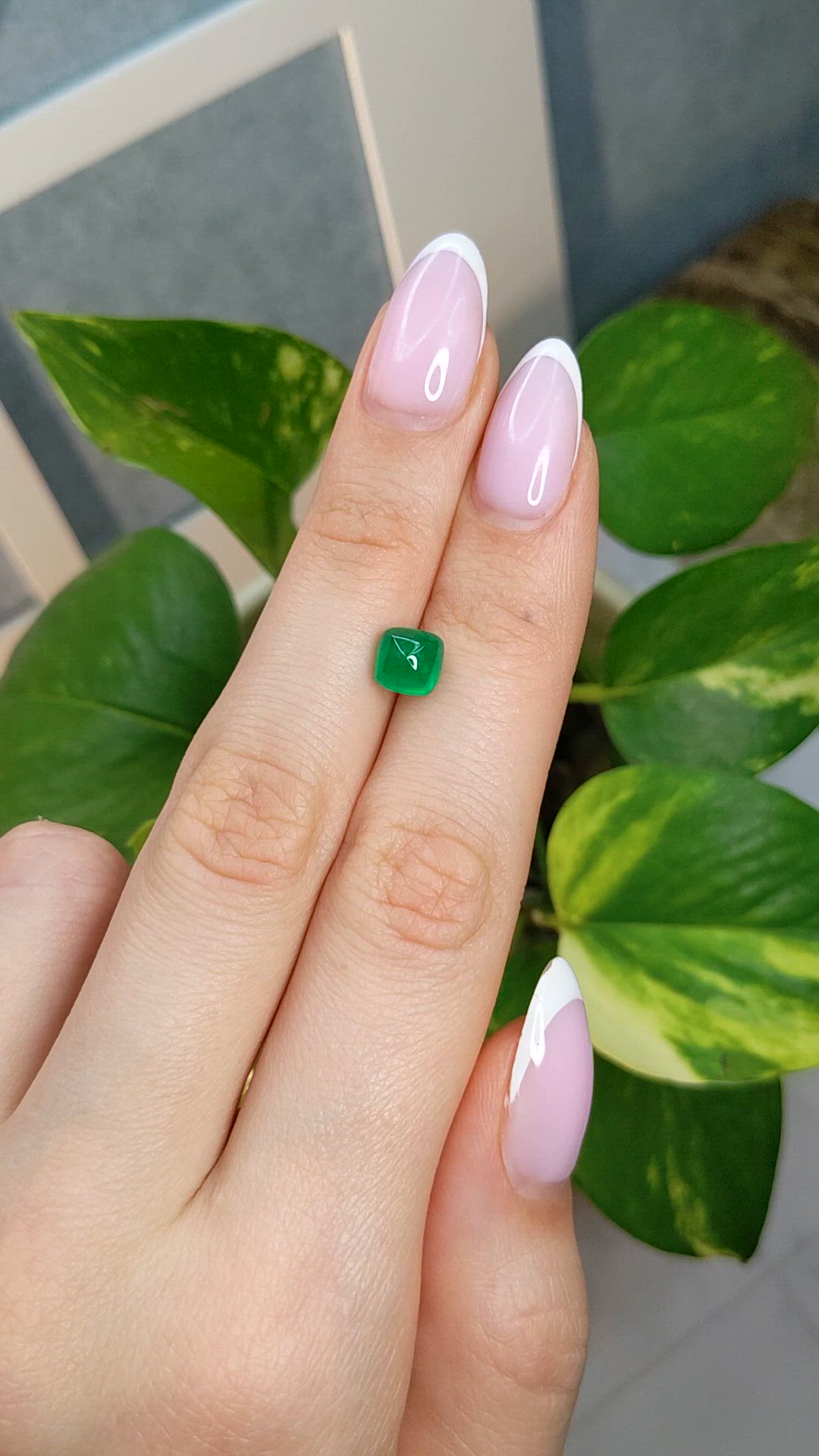 1.37 Ct. Cabochon Emerald from Colombia Size Video