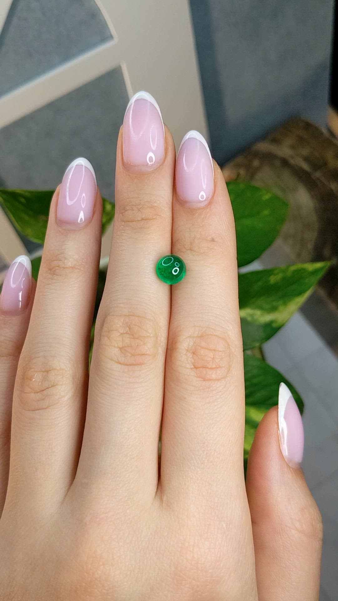 1.61 Ct. Cabochon Emerald from Colombia Size Video
