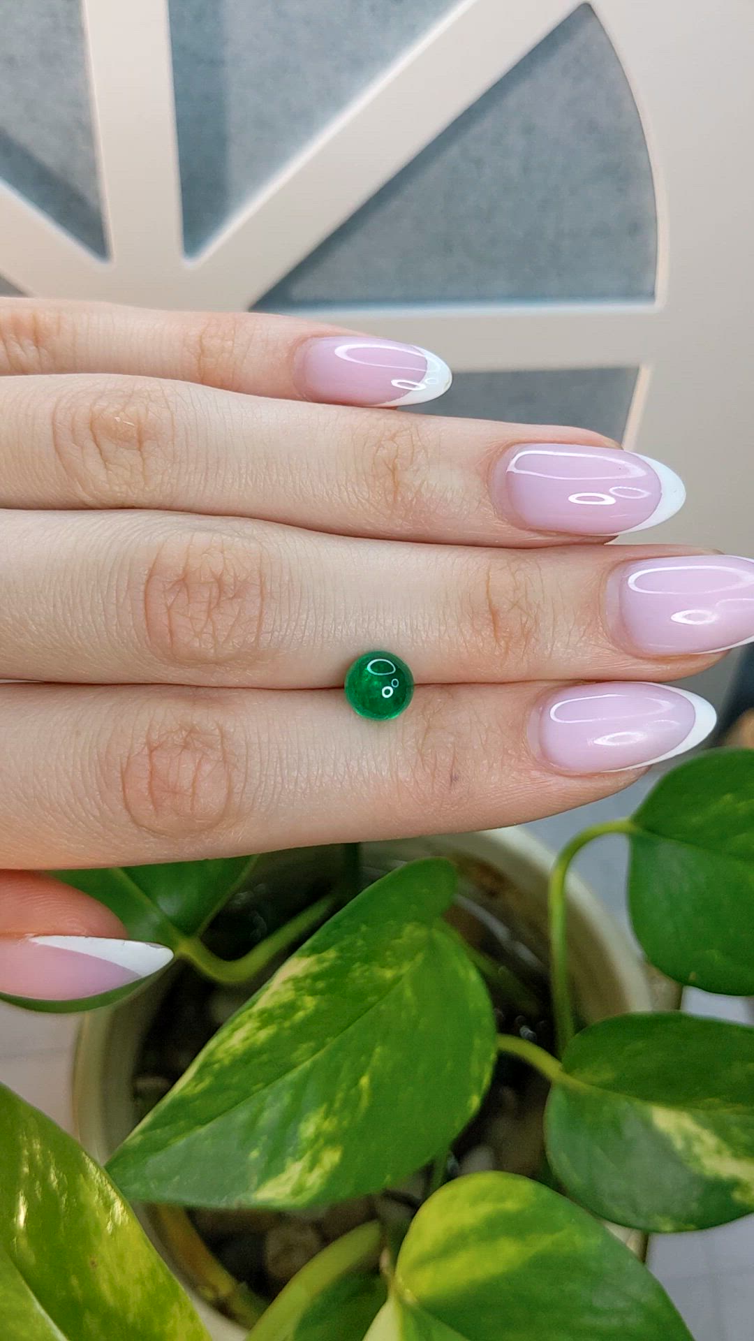 1.61 Ct. Cabochon Emerald from Colombia Size Video