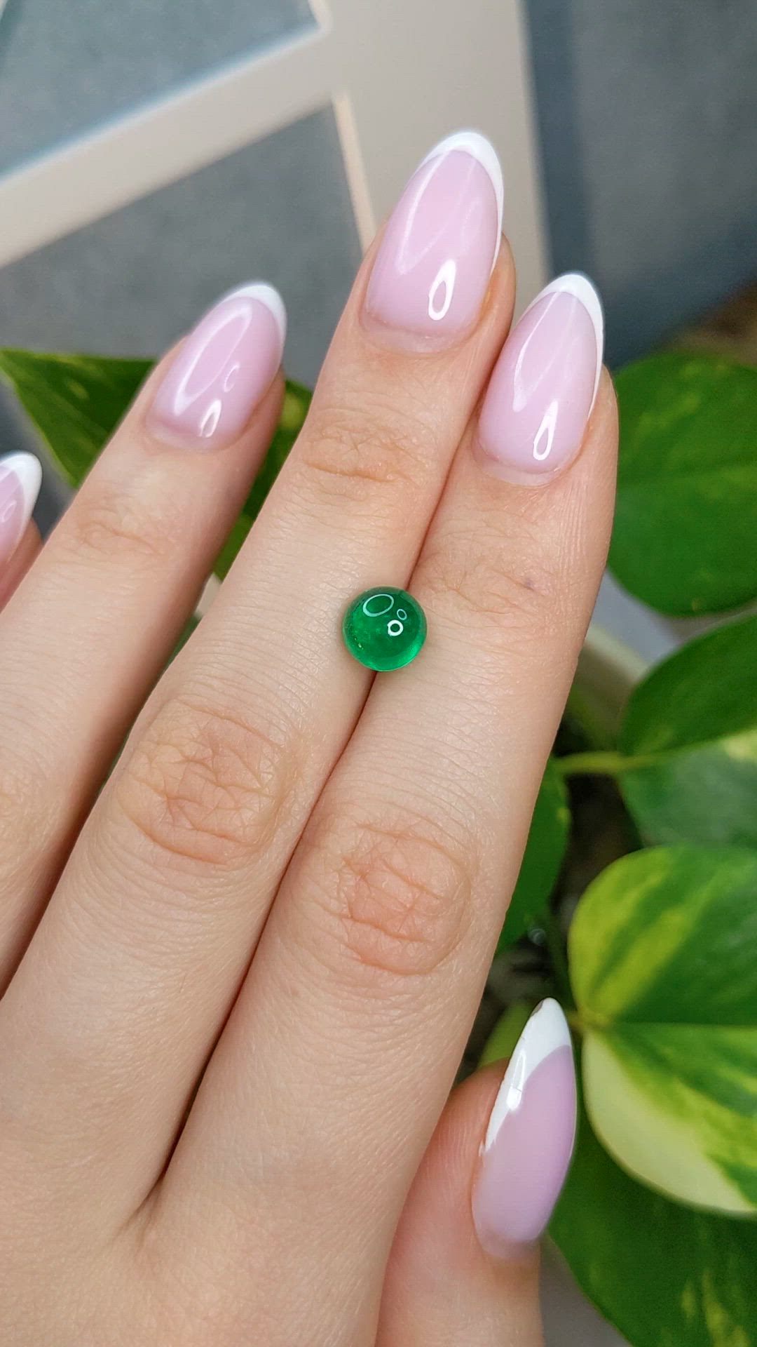 1.61 Ct. Cabochon Emerald from Colombia Size Video