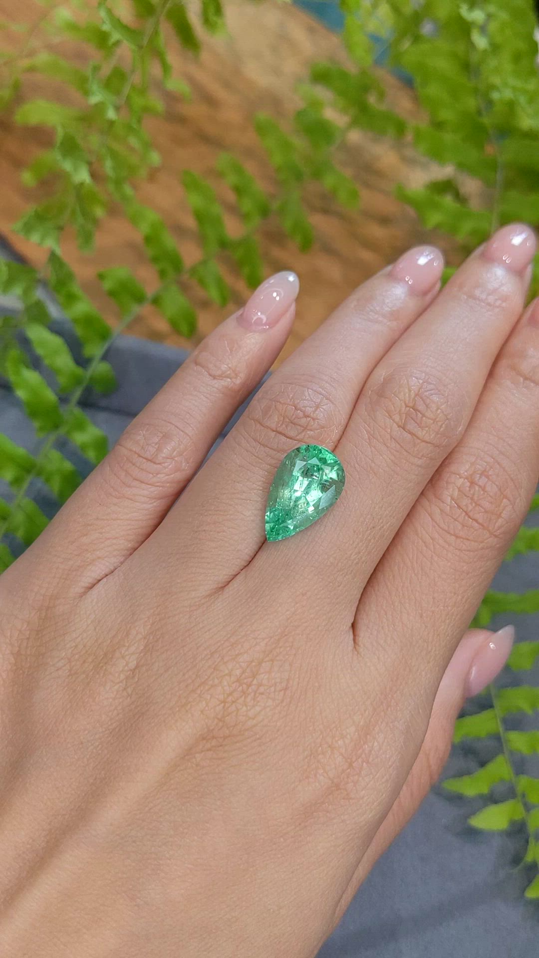 6.17 Ct. Emerald from Russia Size Video