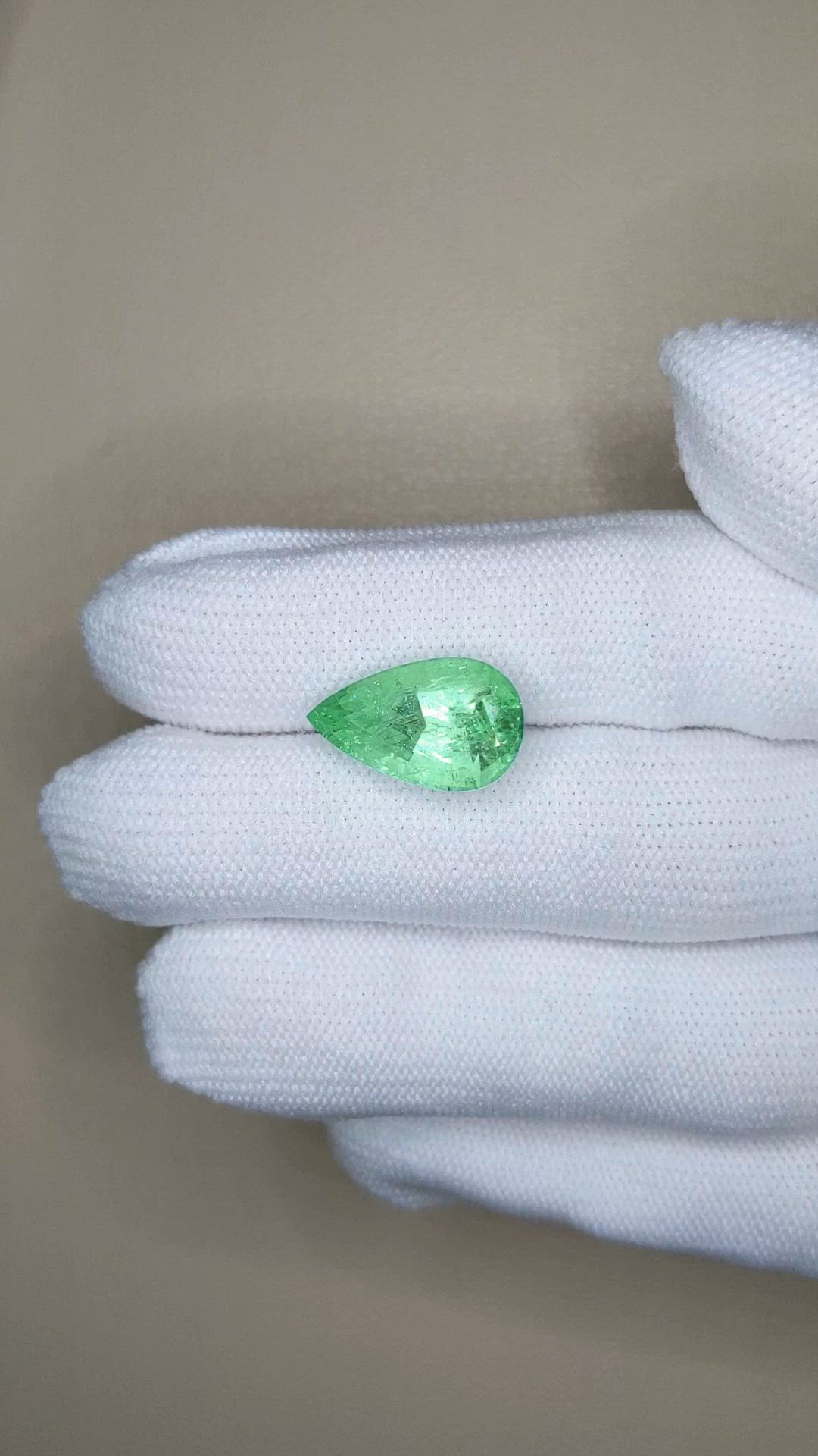 6.17 Ct. Emerald from Russia Size Video