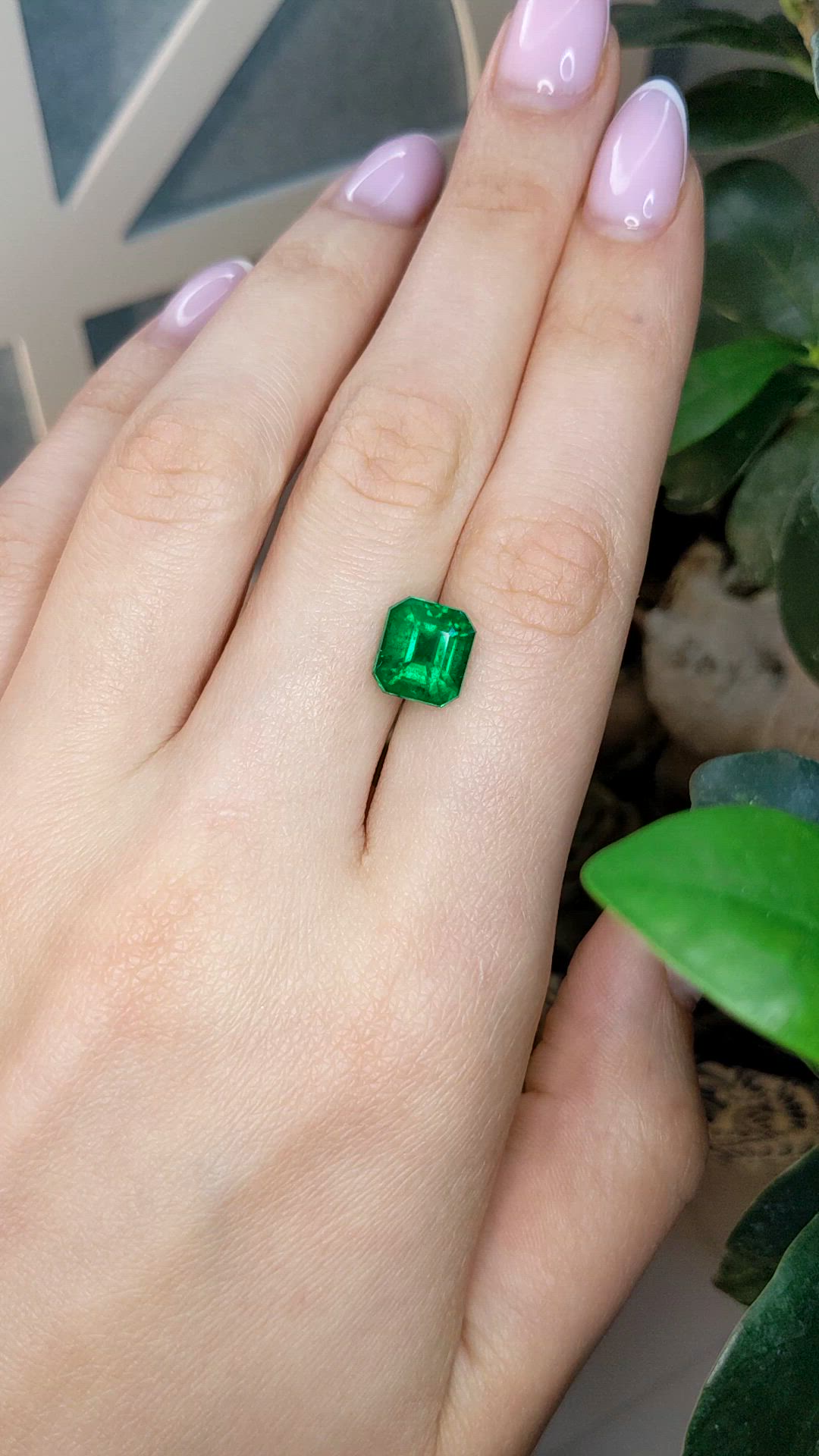 4.18 Ct. Emerald from Zambia Size Video