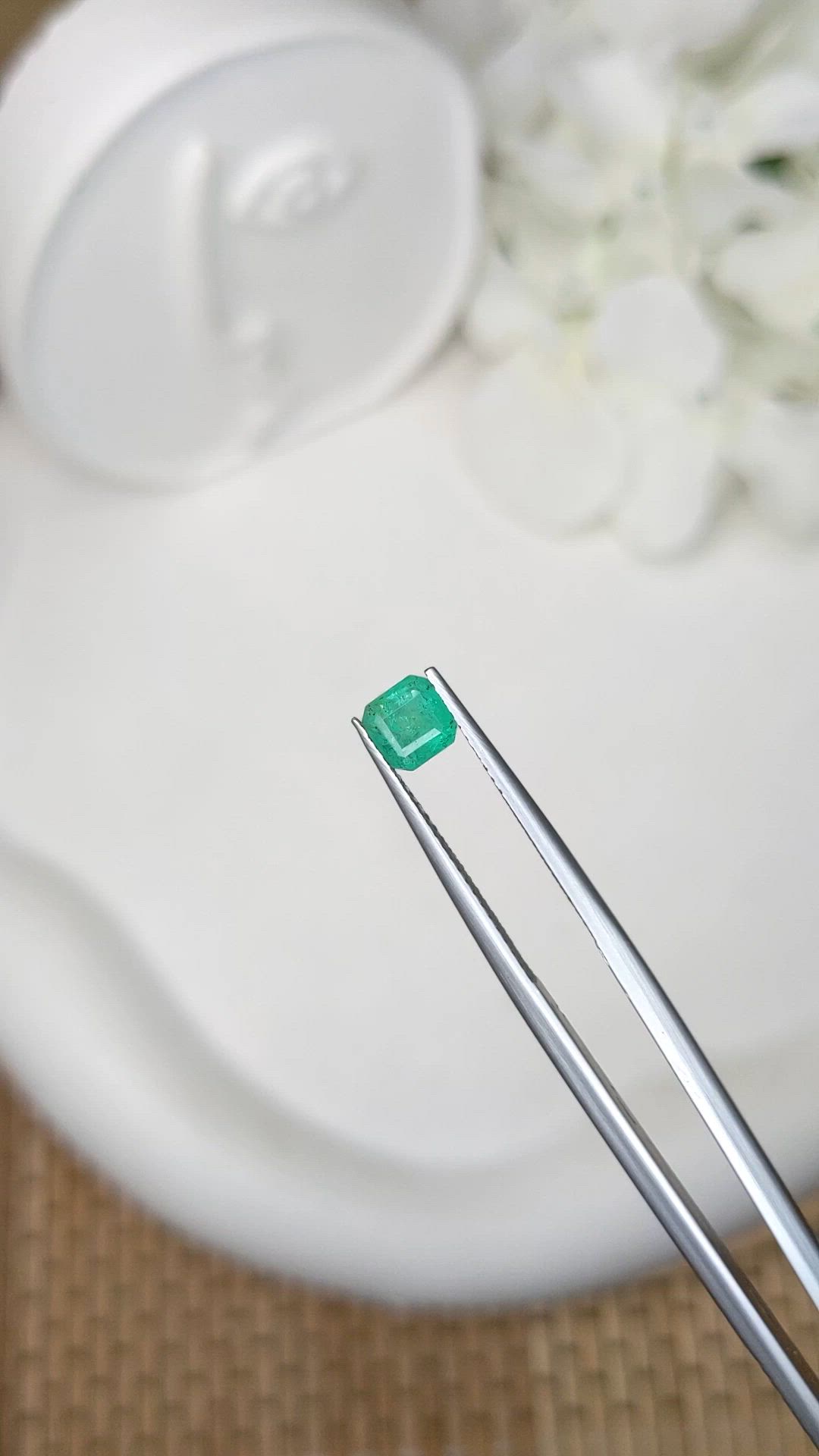 0.68 Ct. Emerald from Zambia Size Video