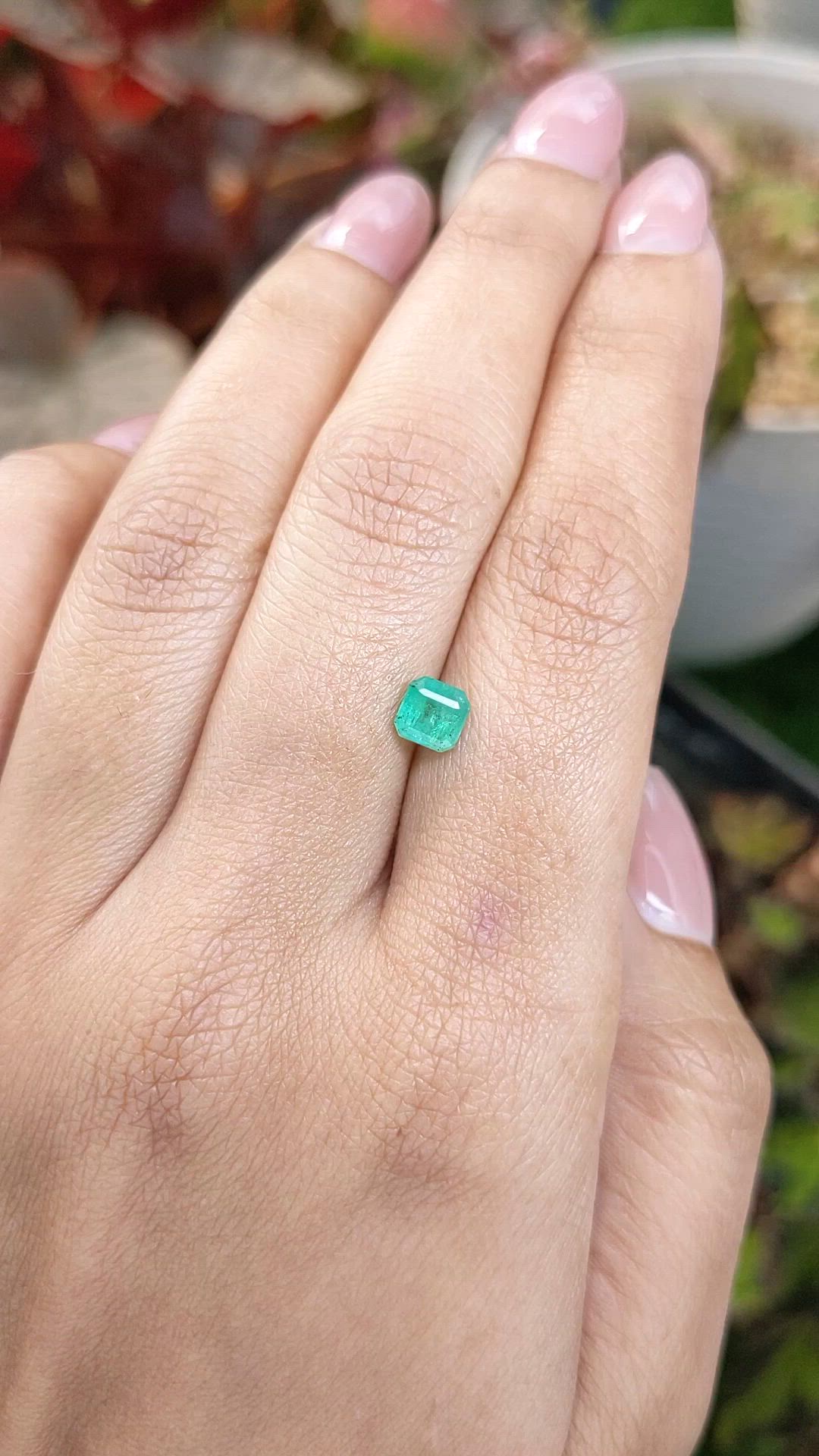 0.68 Ct. Emerald from Zambia Size Video