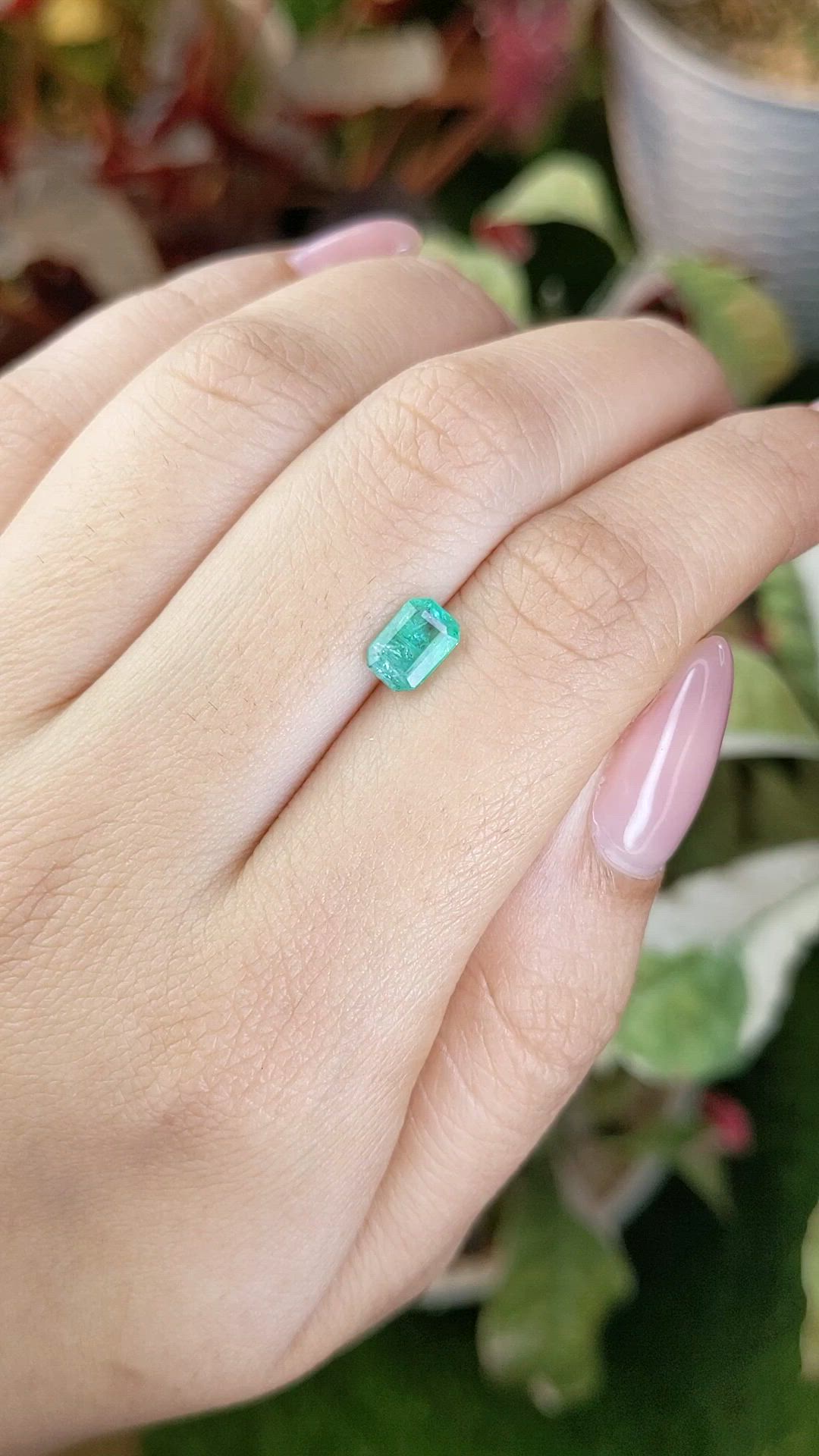 0.76 Ct. Emerald from Zambia Size Video