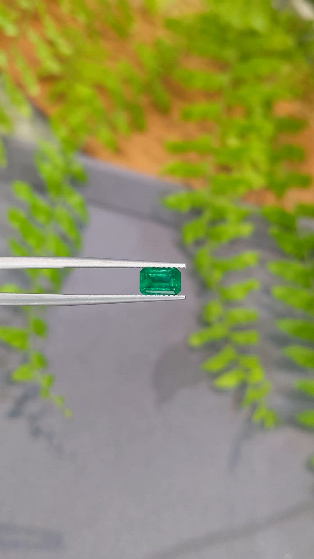 0.91 Ct. Emerald from Zambia Size Video