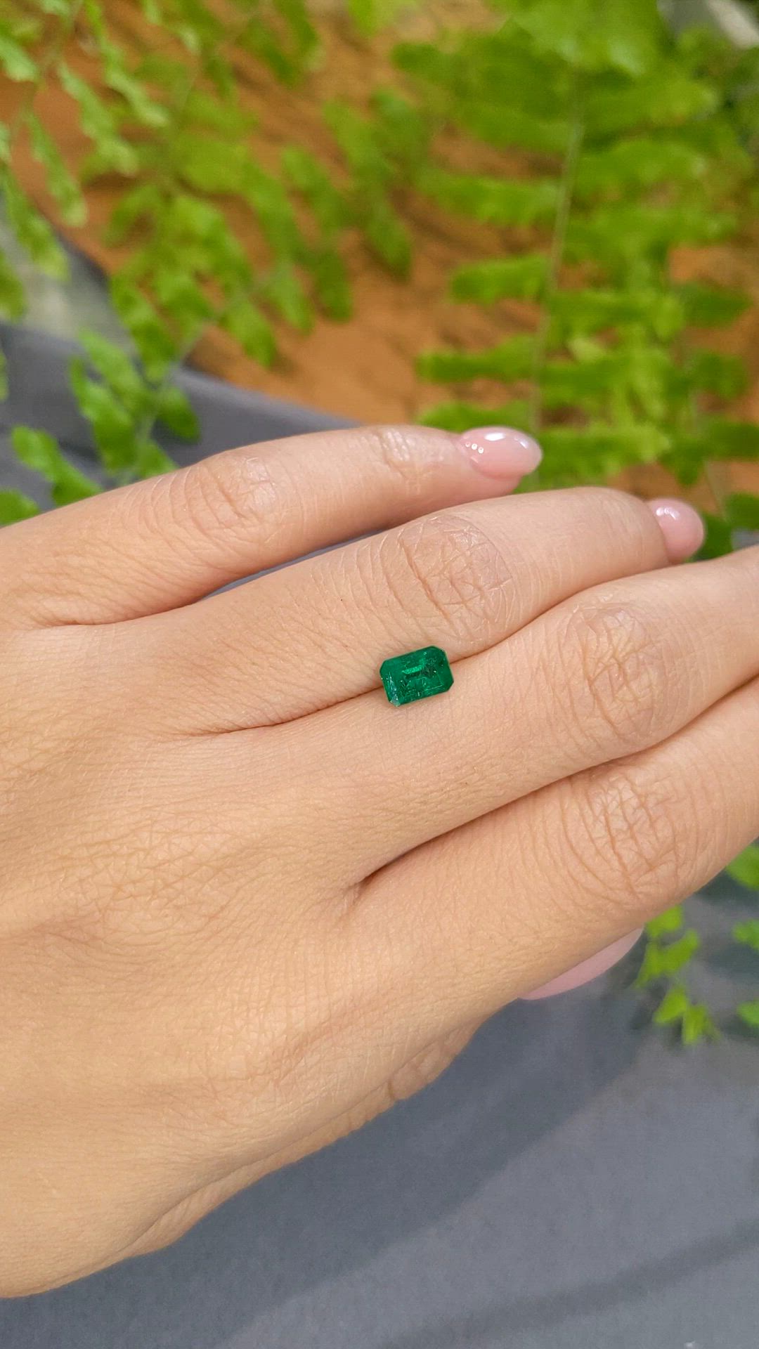 0.78 Ct. Emerald from Zambia Size Video