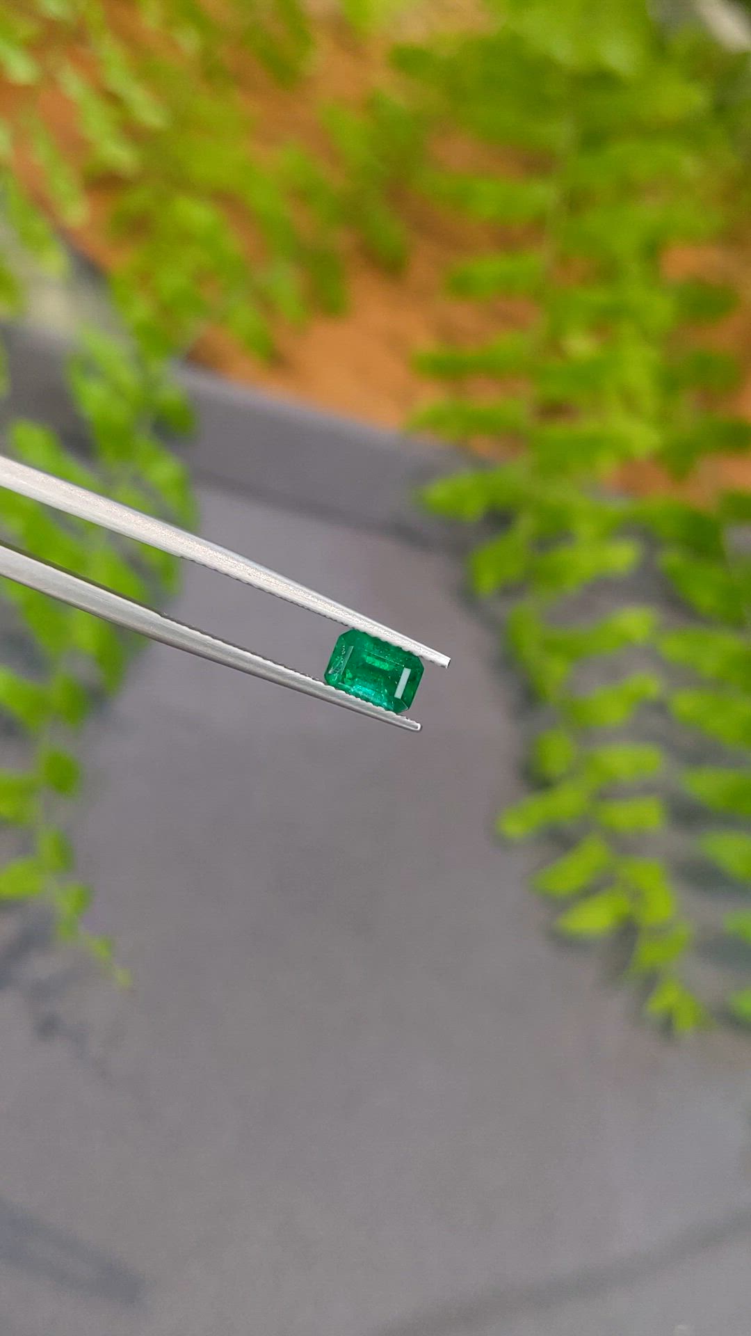 0.78 Ct. Emerald from Zambia Size Video