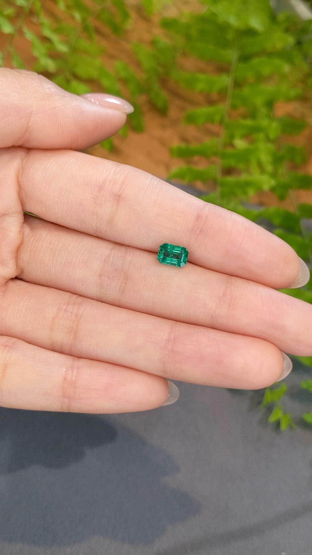 0.79 Ct. Emerald from Zambia Size Video