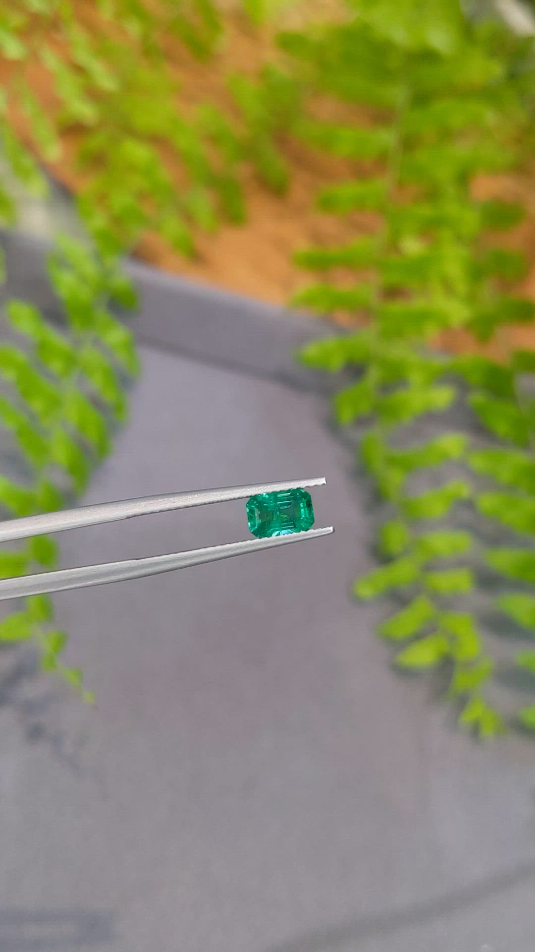 0.79 Ct. Emerald from Zambia Size Video