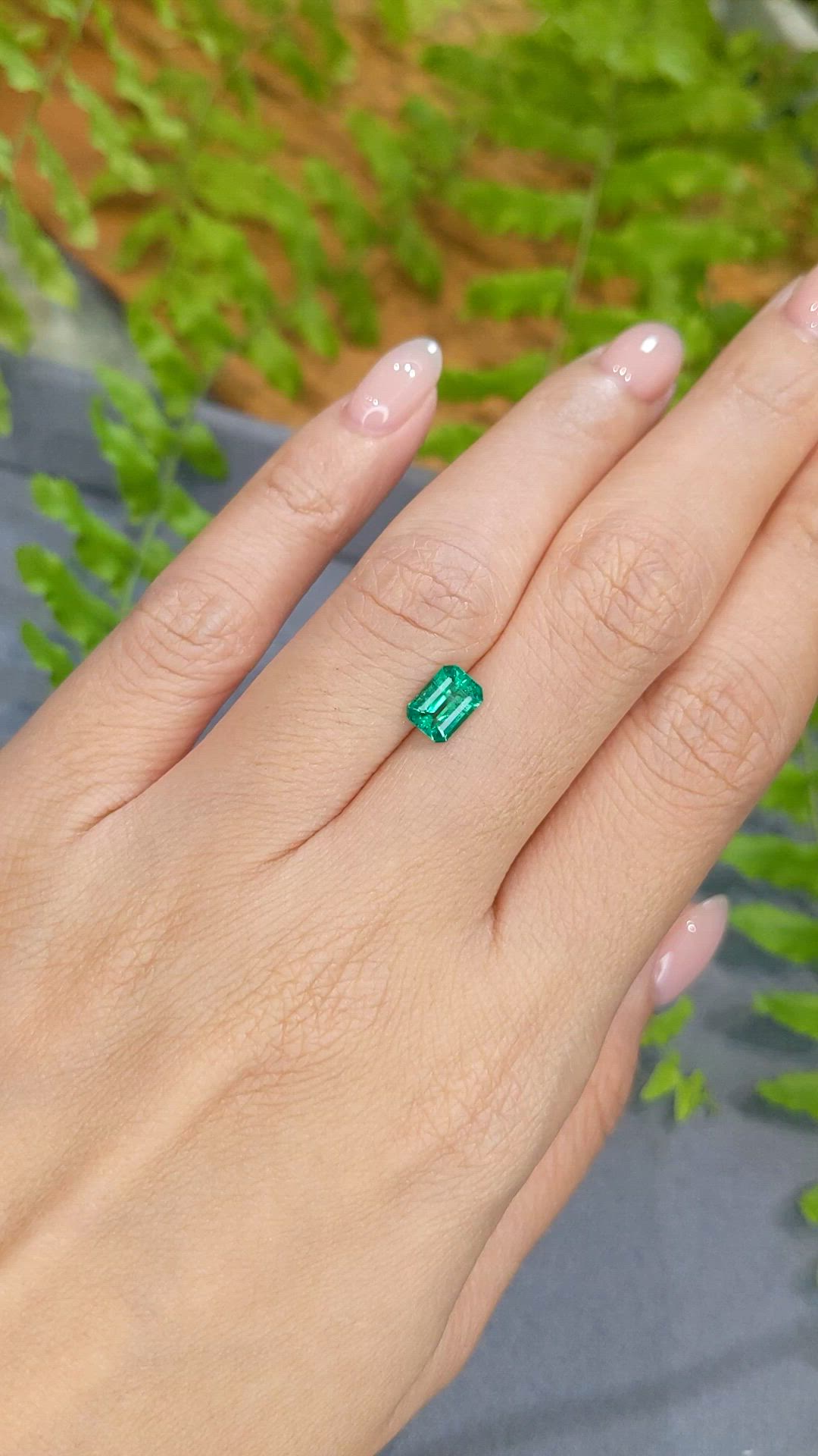 0.79 Ct. Emerald from Zambia Size Video