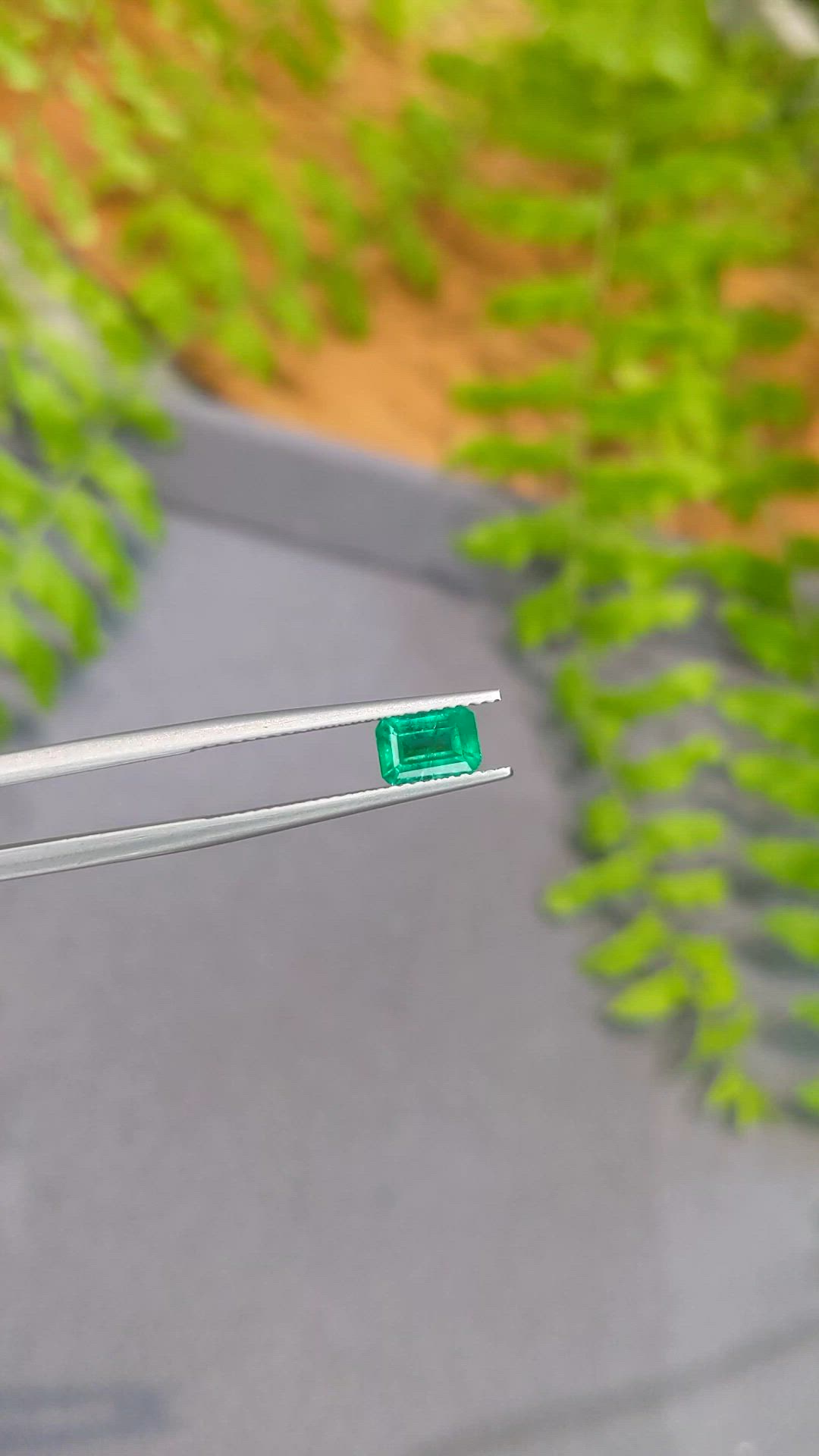 0.85 Ct. Emerald from Zambia Size Video