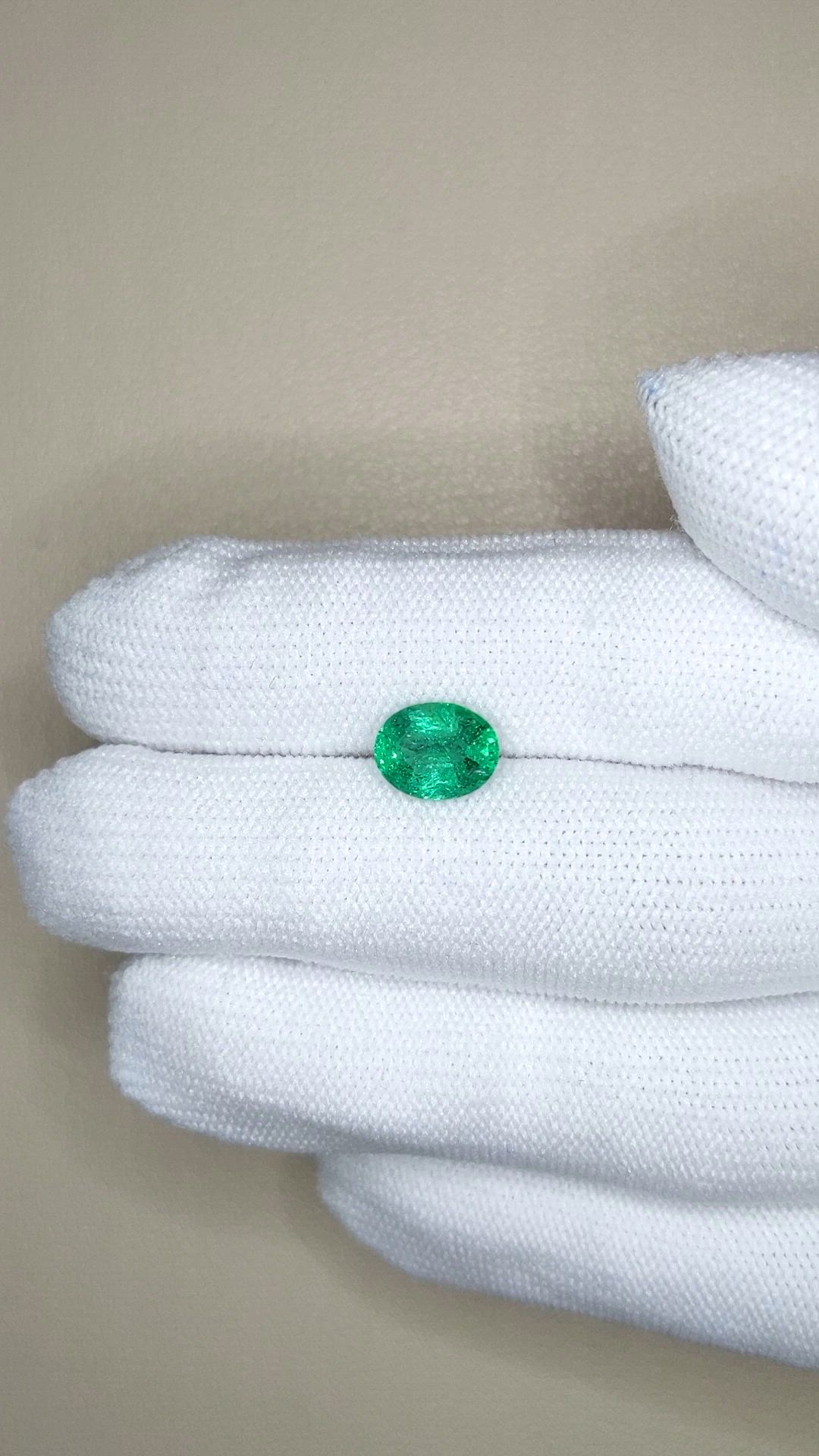 1.57 Ct. Emerald from Zambia Size Video