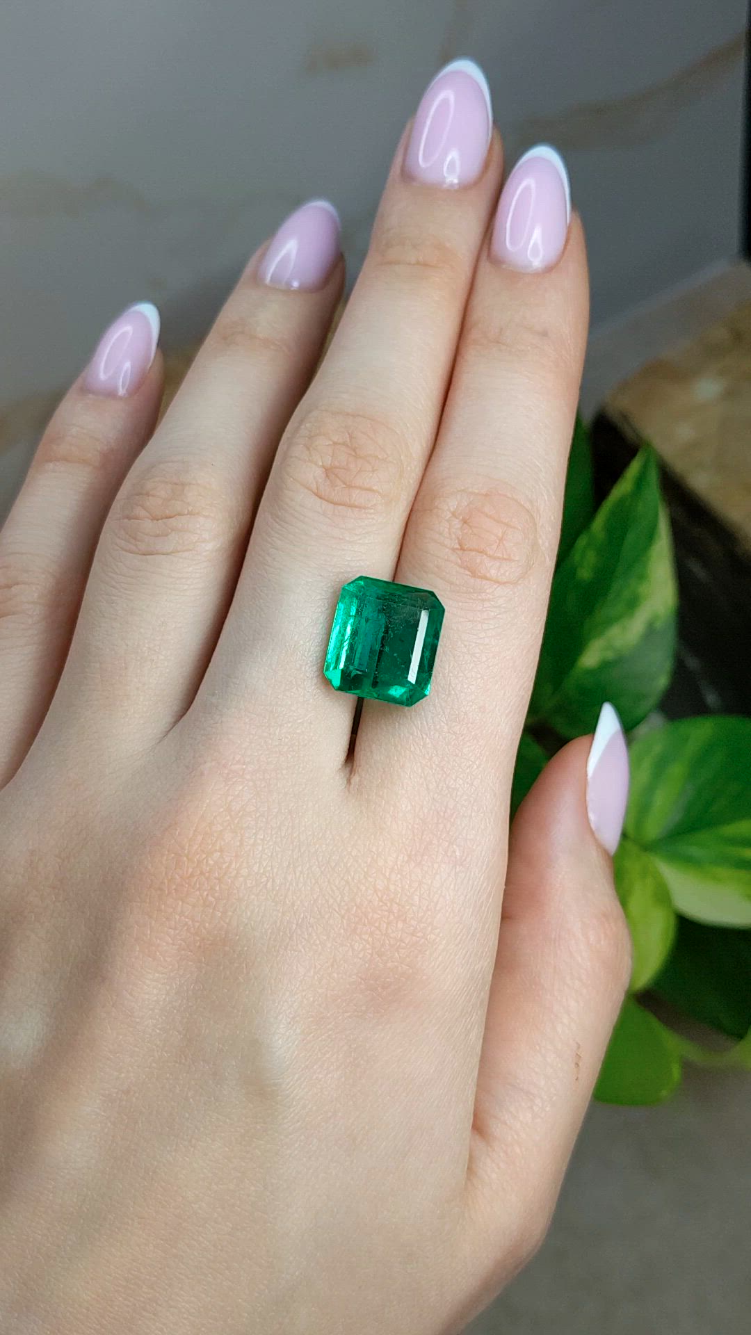 11.26 Ct. Emerald from Zambia Size Video