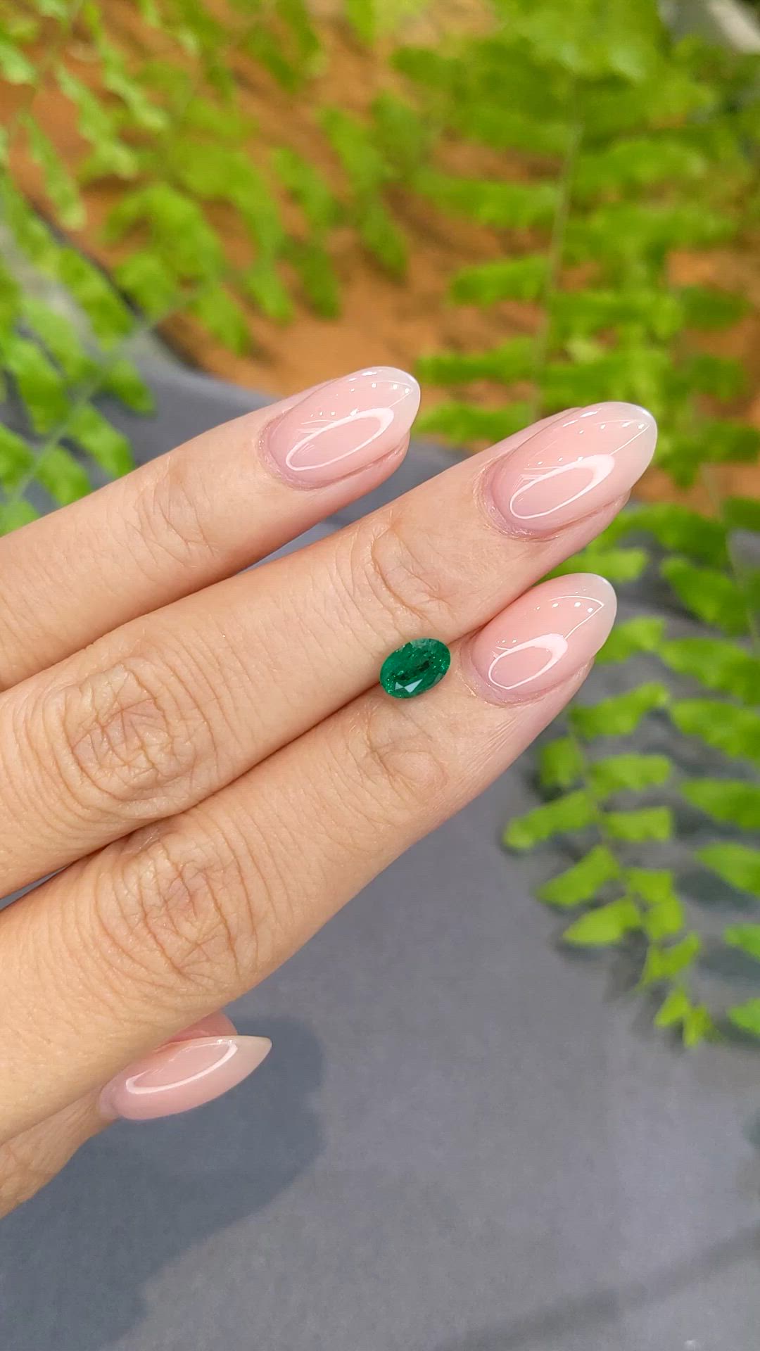 0.76 Ct. Emerald from Zambia Size Video