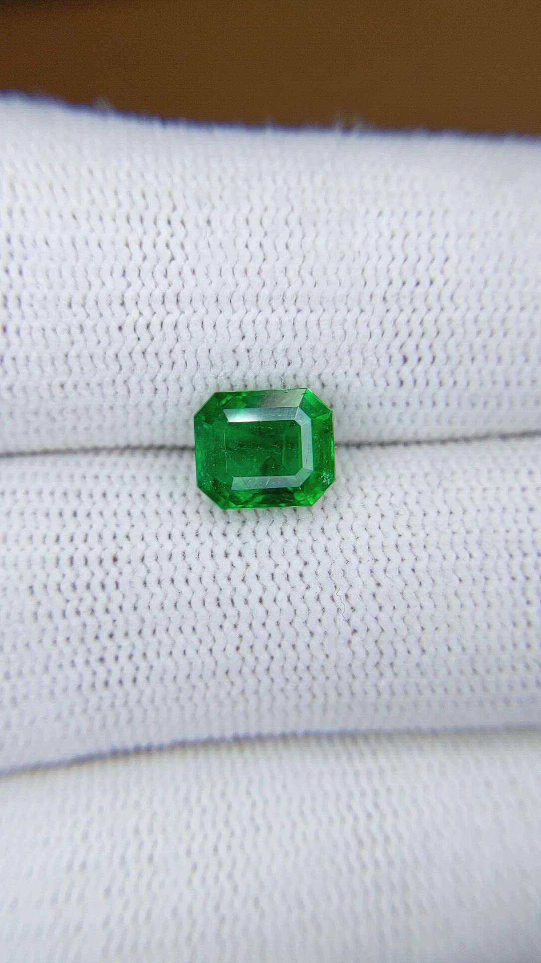1.72 Ct. Emerald from Zambia Size Video