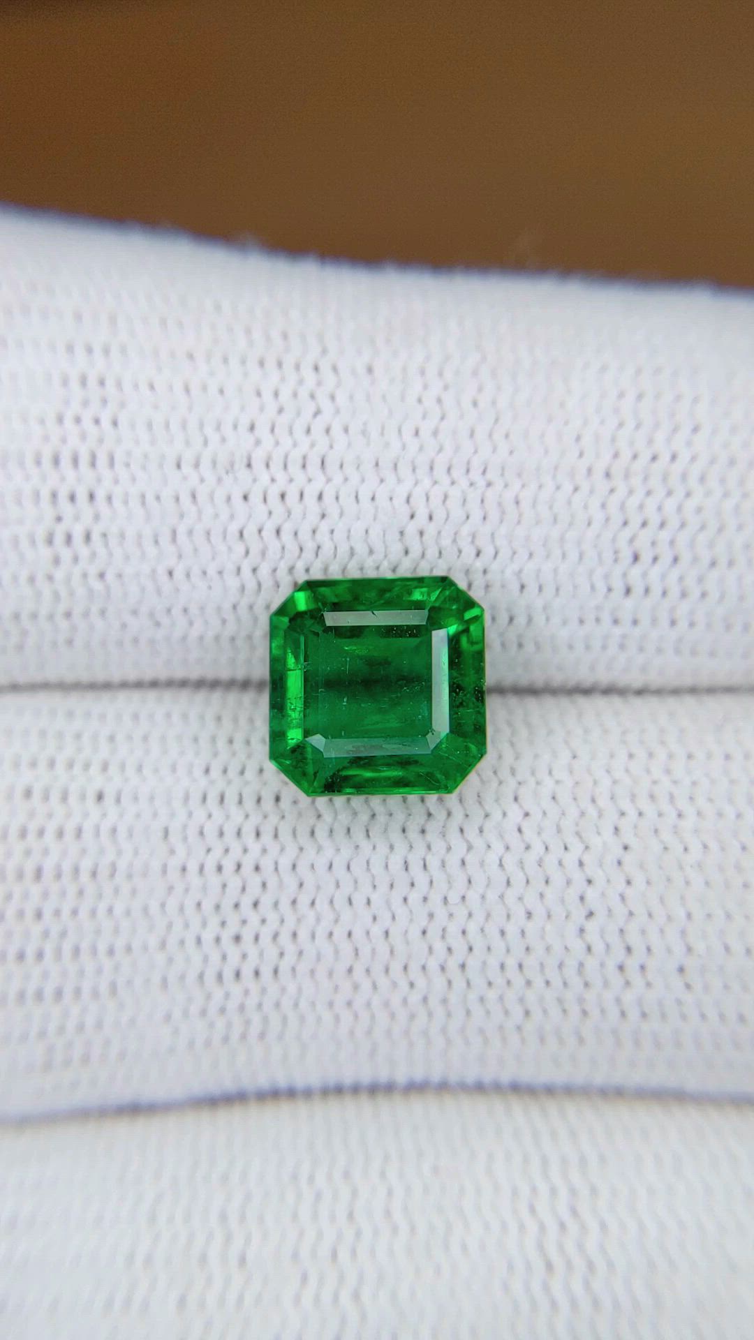 3.22 Ct. Emerald from Zambia Size Video