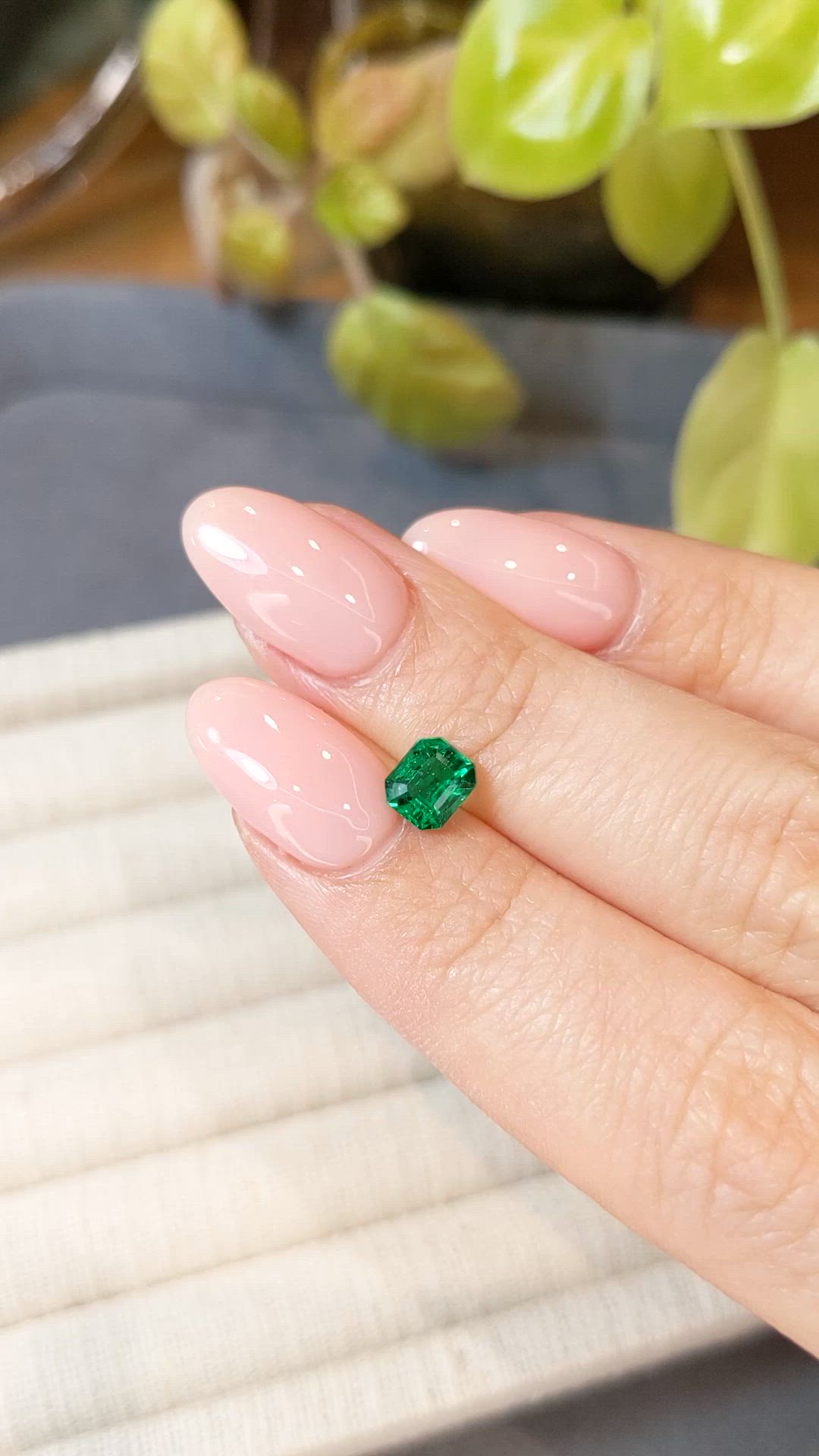 0.82 Ct. Emerald from Zambia Size Video
