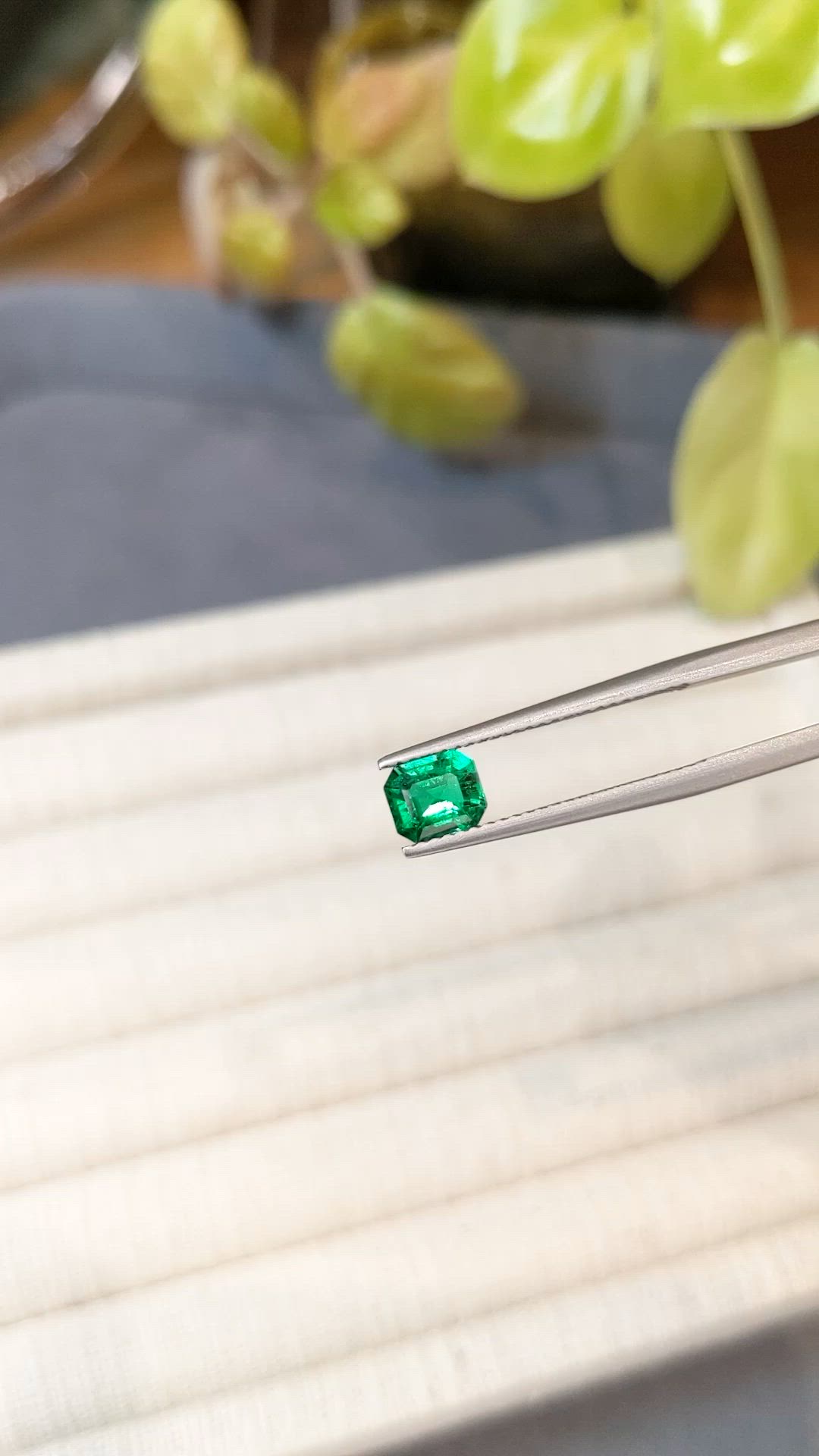 0.82 Ct. Emerald from Zambia Size Video