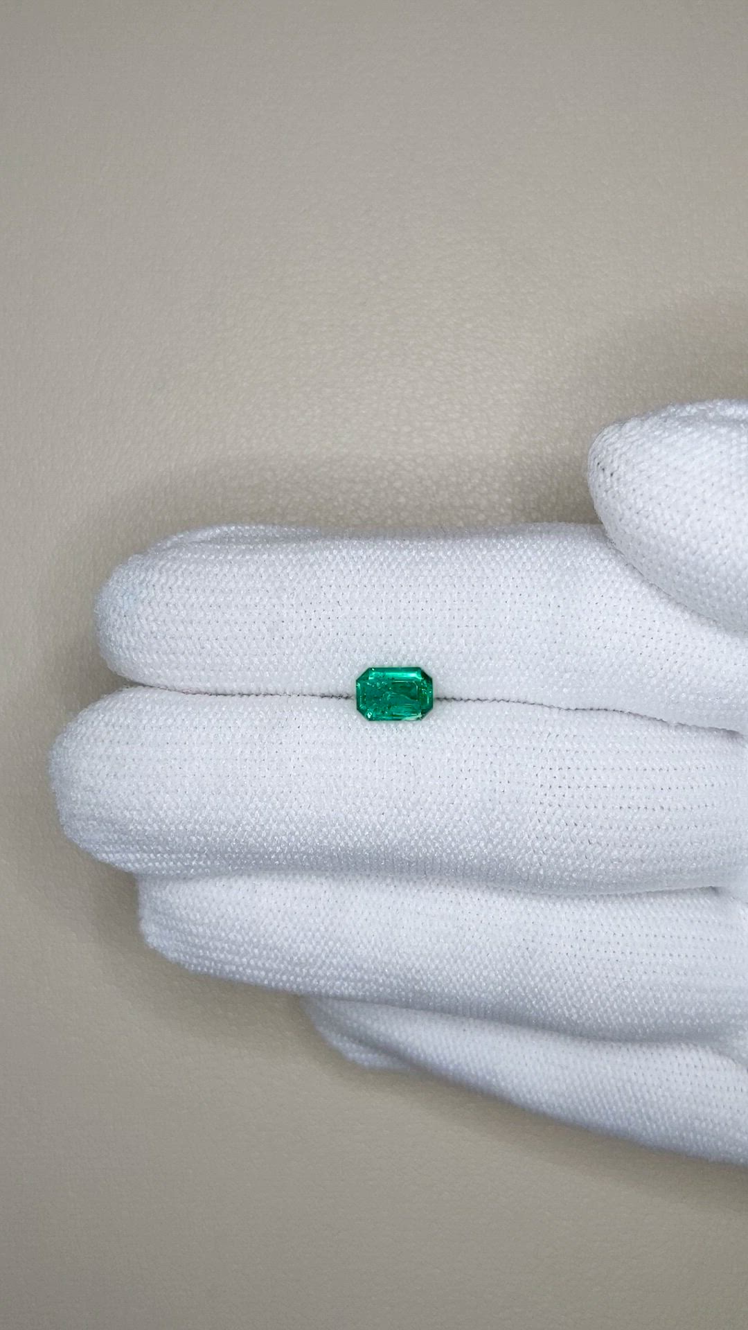 0.73 Ct. Emerald from Zambia Size Video