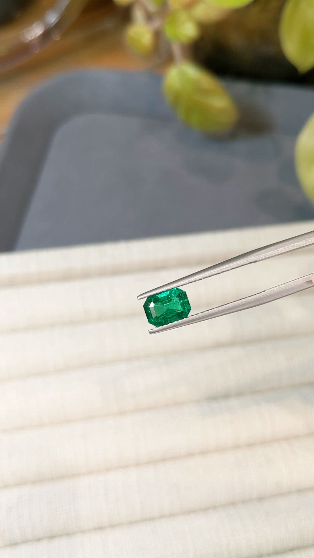 1.13 Ct. Emerald from Zambia Size Video